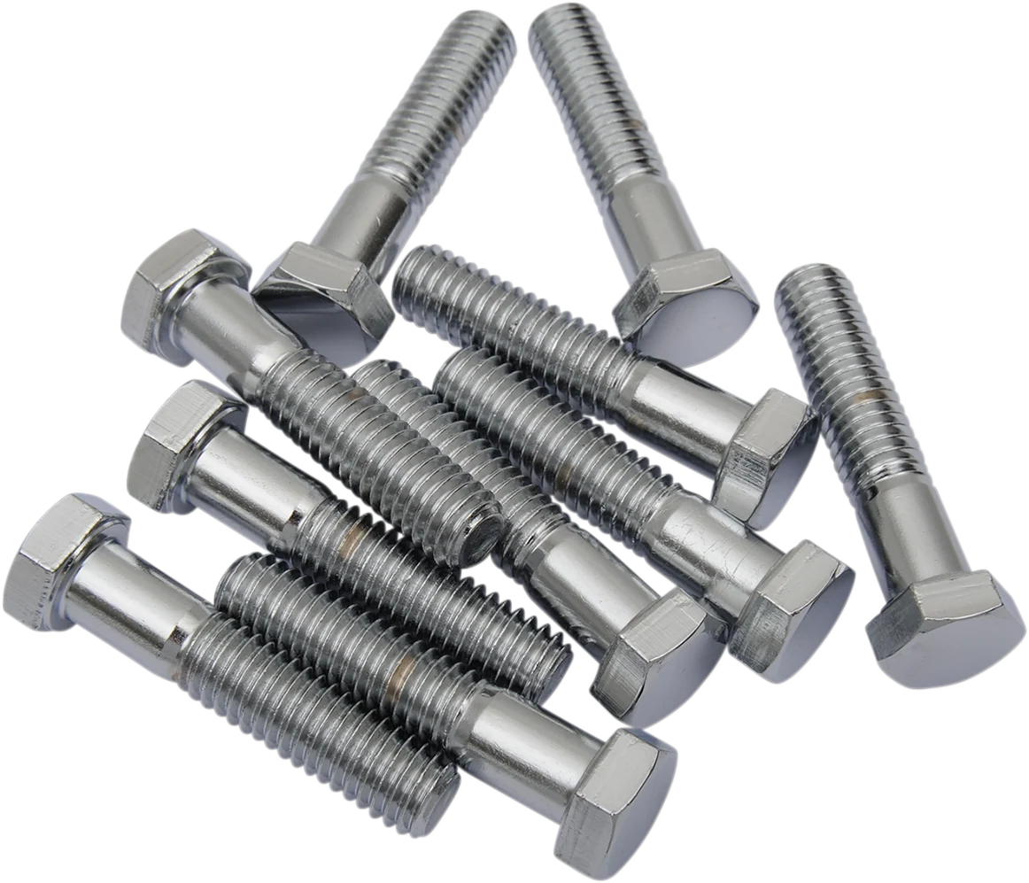 Solid DRAG SPECIALTIES Bolts - Hex-Head - Chrome - 3 8 -16 x 1-3 4 MPB135 Smooth