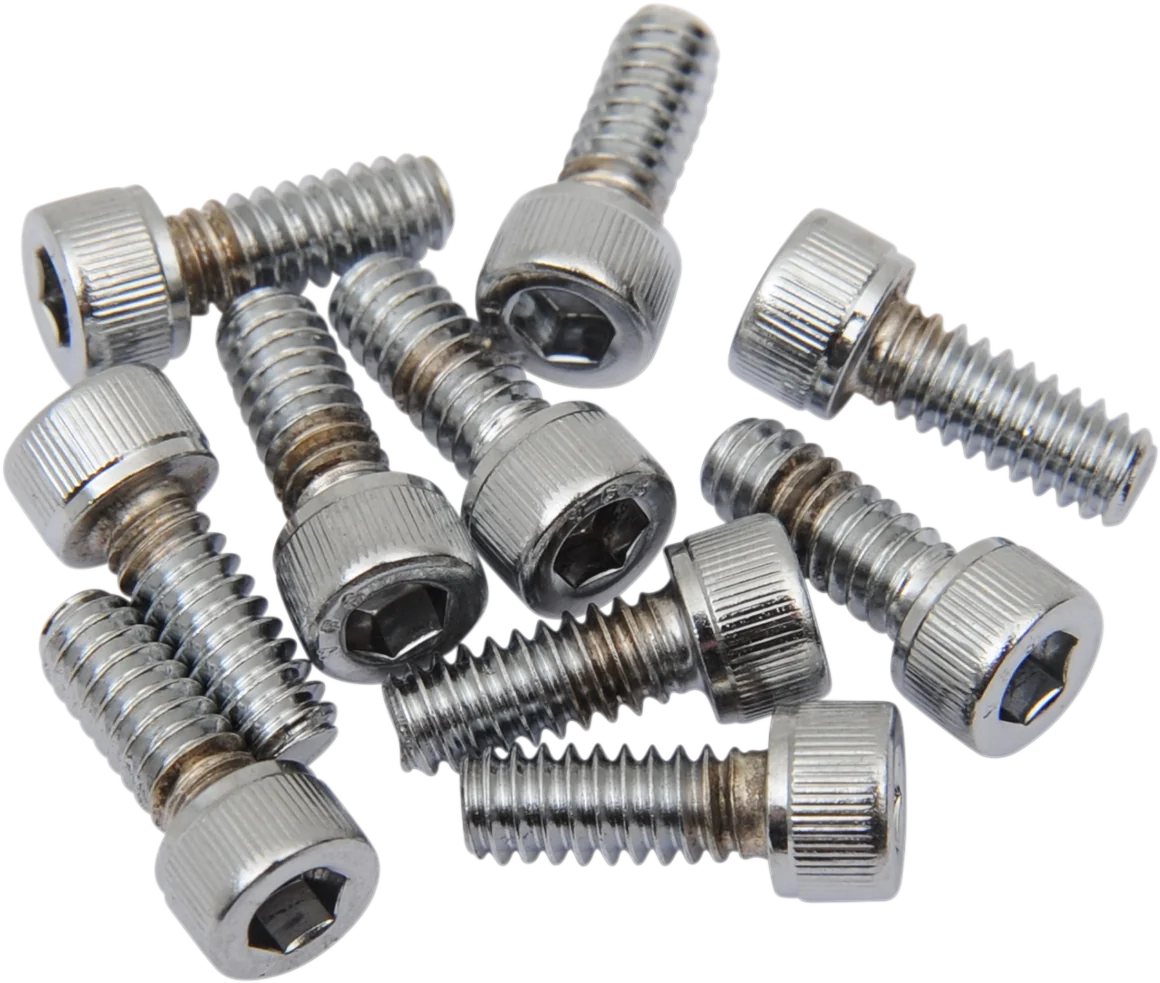 Genuine DRAG SPECIALTIES Bolts - Socket-Head - - Knurled Coarse Thread - 10-24 x 1 2 - 10 Pack MPB192 Clean
