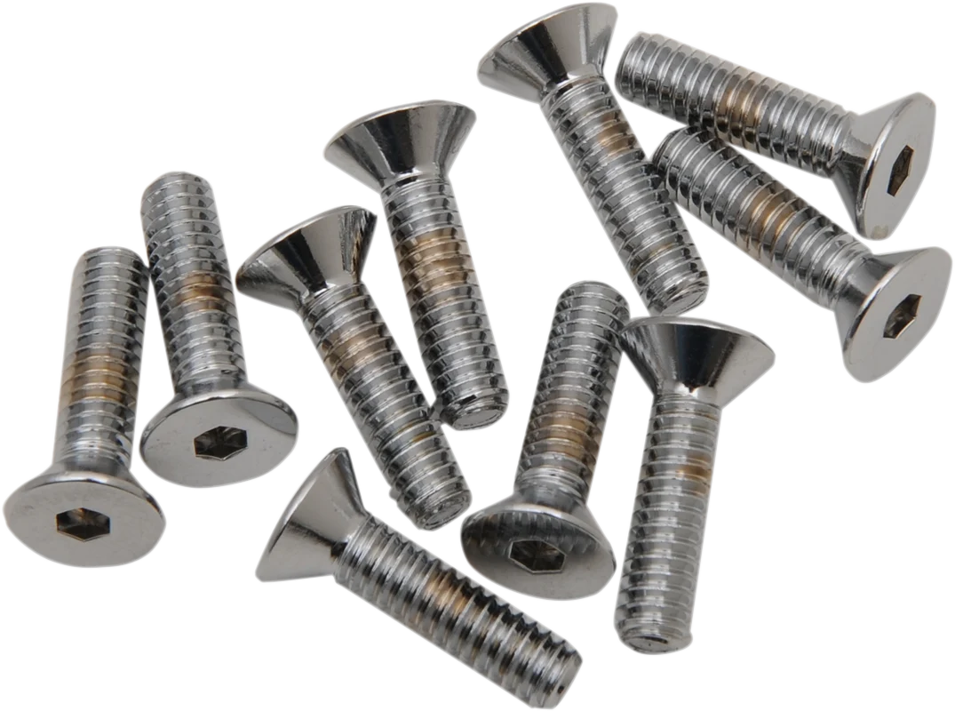 Fine Crafted DRAG SPECIALTIES Bolts - Flat-Head - Chrome - 1 4 -20 x 3 4 MPB366 Specialty