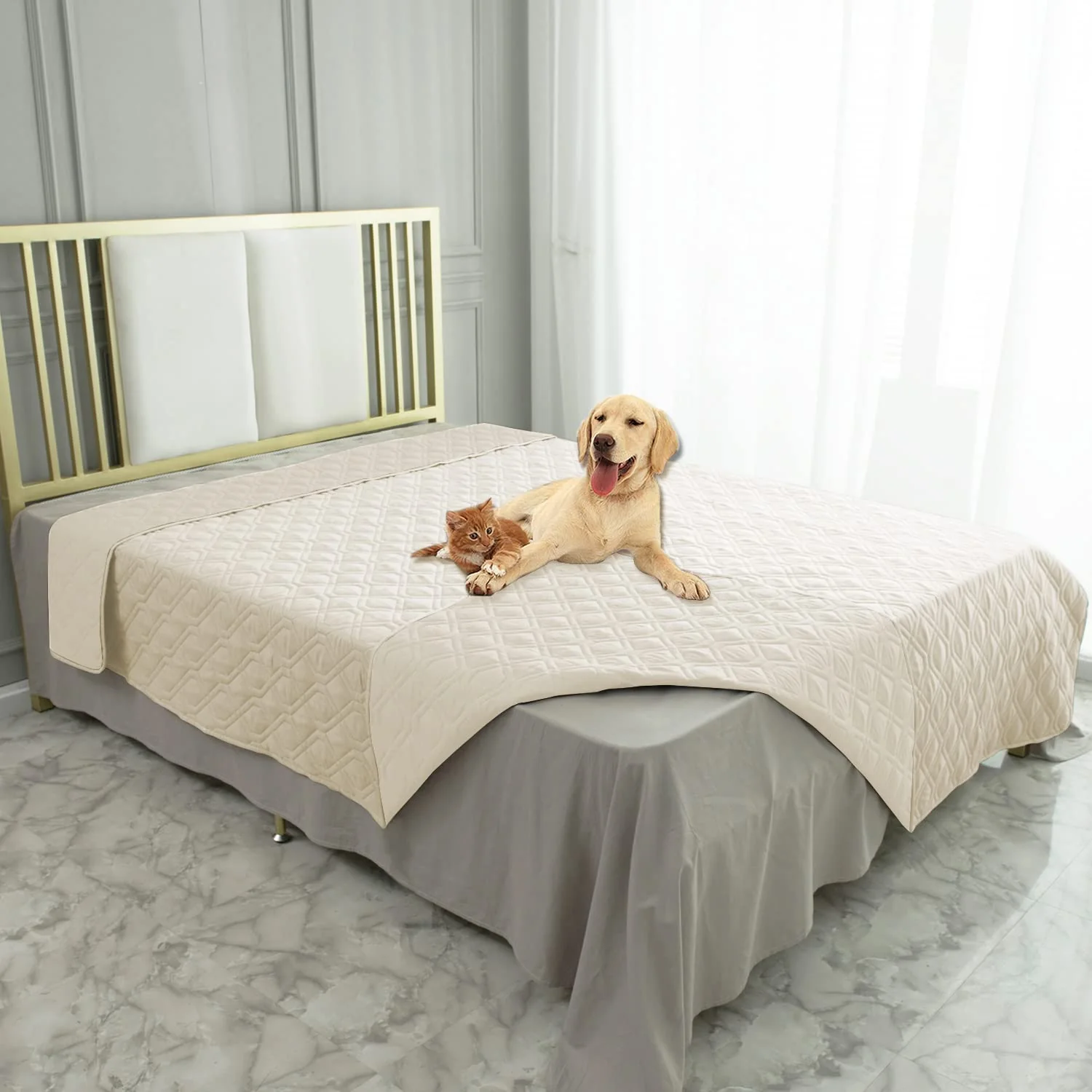 Sustainable Ameritex Waterproof Reversible Dog Bed Cover – Protective Furniture Blanket for Sofa Bed Exclusive