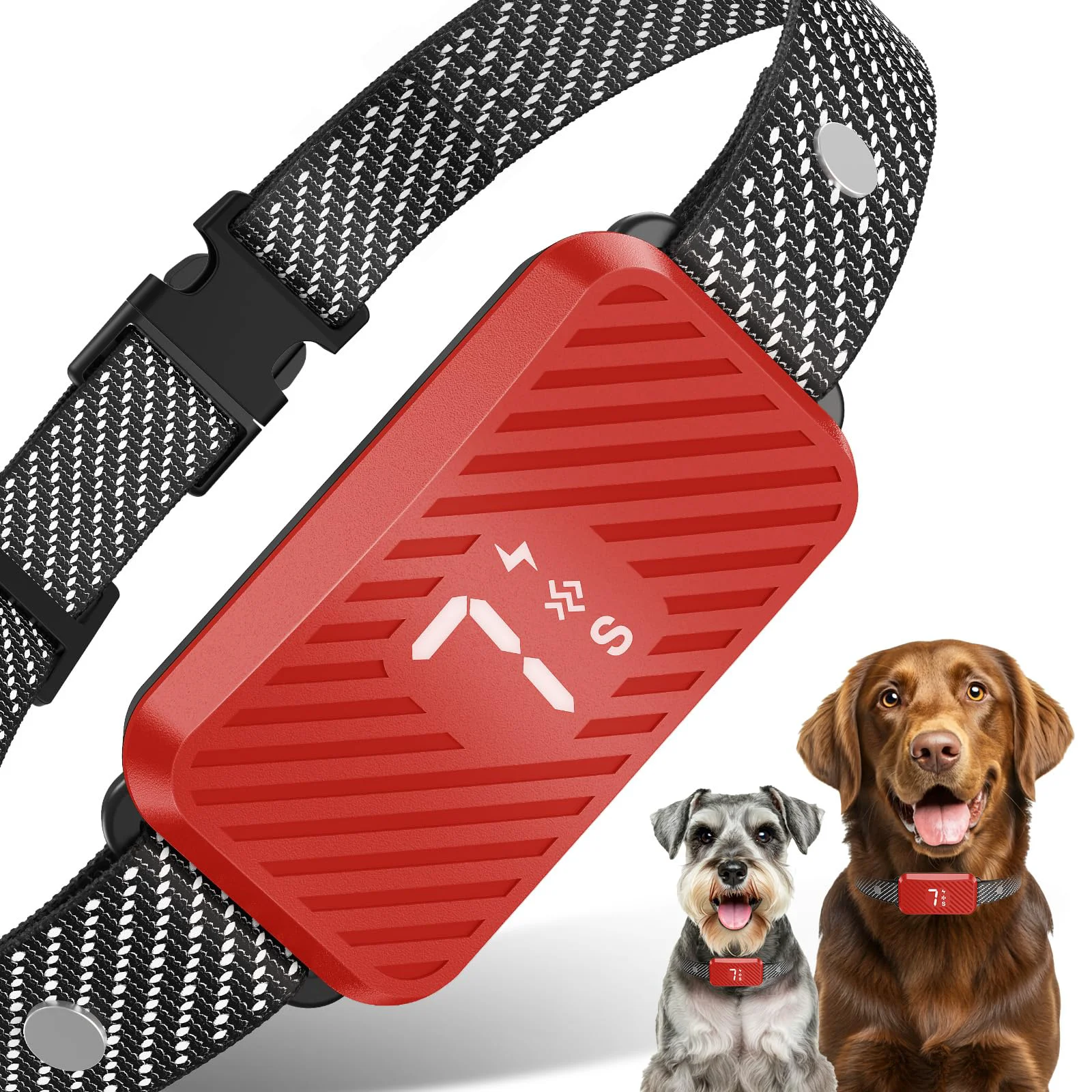 Green KJKZO Dog Bark Collar for All Sizes 3 Modes 7 Sensitivity Levels IP65 Waterproof High-Performance