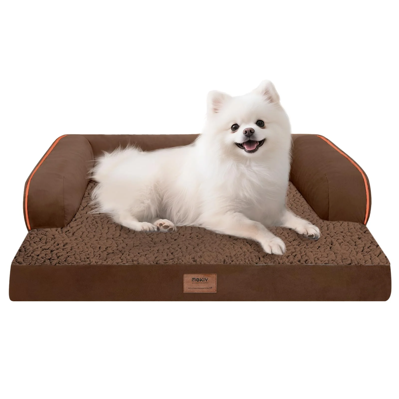 Minimalist MEKIY Small Dog Bed Orthopedic Memory Foam – Waterproof Cover Non-Slip Bottom 24x18x6 Top-Quality