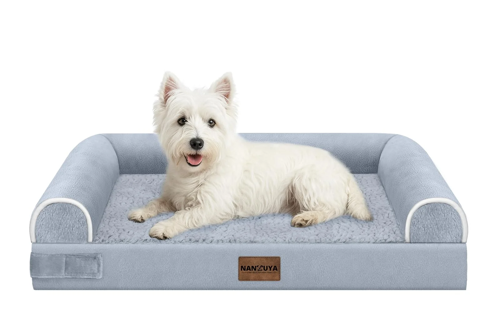 Environmentally Friendly NANUYA Medium Dog Bed Orthopedic with Egg Crate Foam Waterproof Removable Cover Enhanced