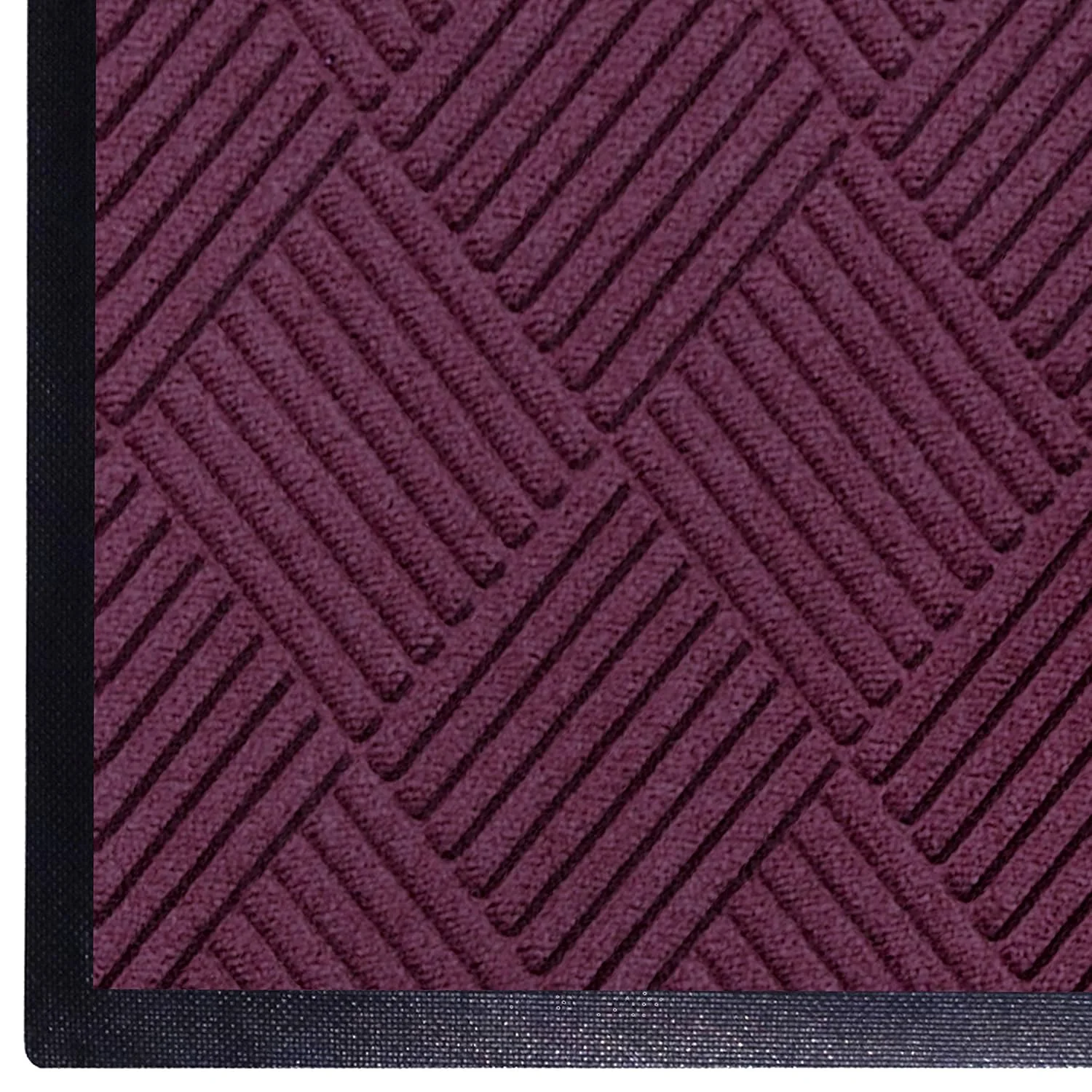 Original Design M A Matting WaterHog Diamond Commercial-Grade Entrance Mat with Rubber Border – Indoor Outdoor Quick Drying Stain Resistant Door Mat Bordeaux 6' x 6' Authentic