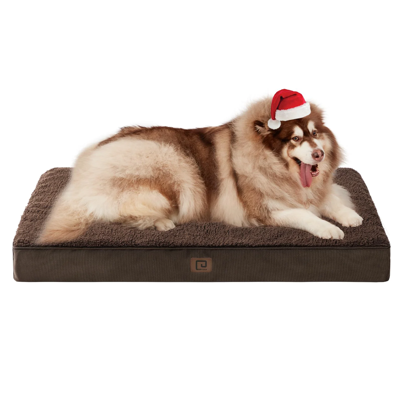 Professional EHEYCIGA Orthopedic XXL Dog Bed for Jumbo Dogs – 47x29 in Brown Genuine