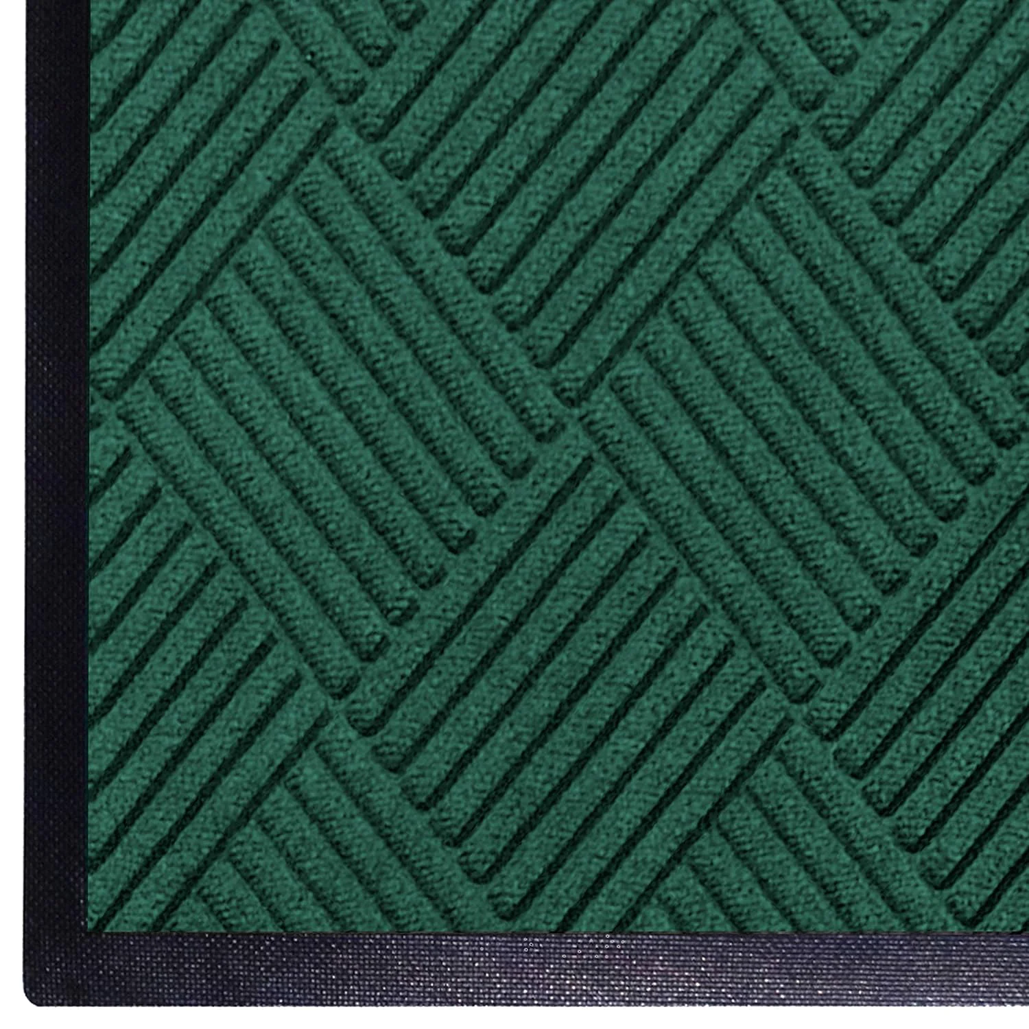 Professional M A Matting WaterHog Diamond Commercial-Grade Entrance Mat with Rubber Border – Indoor Outdoor Quick Drying Stain Resistant Door Mat Evergreen 4' x 8' Luxury