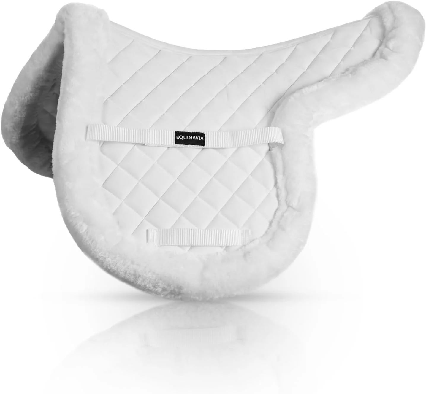 High-End Equinavia Eidsvoll Shaped English Saddle Pad for Show Jumping with Ultra Fleece Trim Prestigious