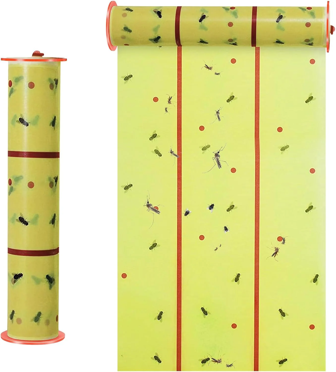 Dependable Qualirey Giant Sticky Fly Traps 30 Feet Fly Strips for Indoor Outdoor Hanging Flying Tapes Non Toxic Ribbon Fruit Gnat Killer for Mosquito Plants House Horse Stable Yellow 1 Pcs Luxury