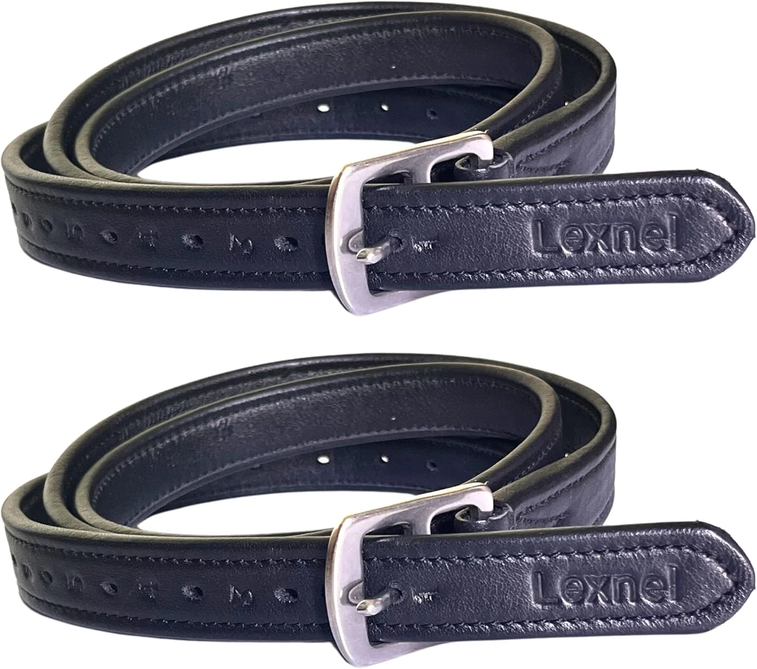 Enhanced Non-Stretch Soft Stirrup Leather with Stainless Steel Hardware 1 Pair Pack of 2 Fine