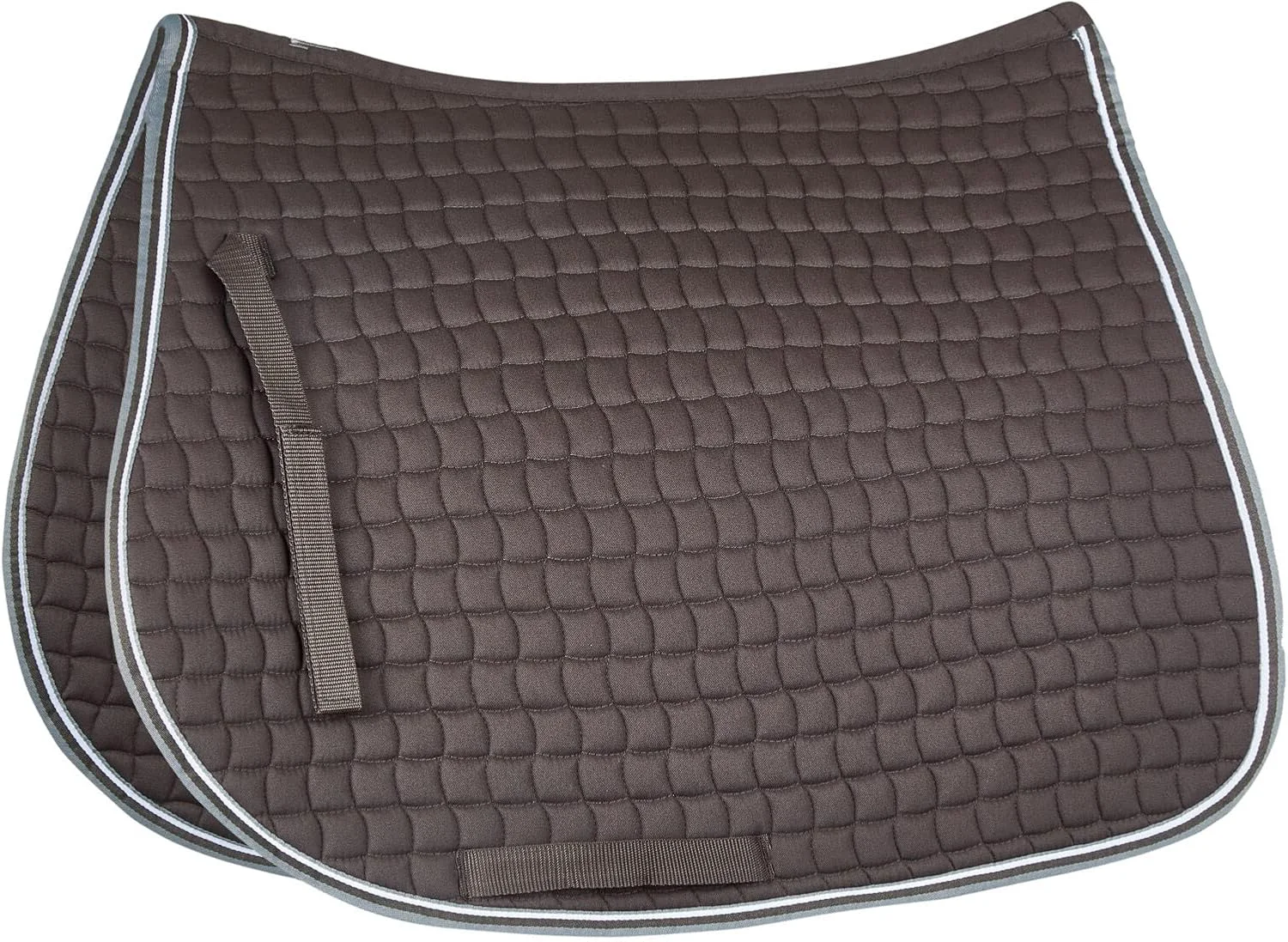Fast HORZE Adepto Padded All Purpose Quilted Equestrian Saddle Pad for Horses with Two-Tone Trim Original Design