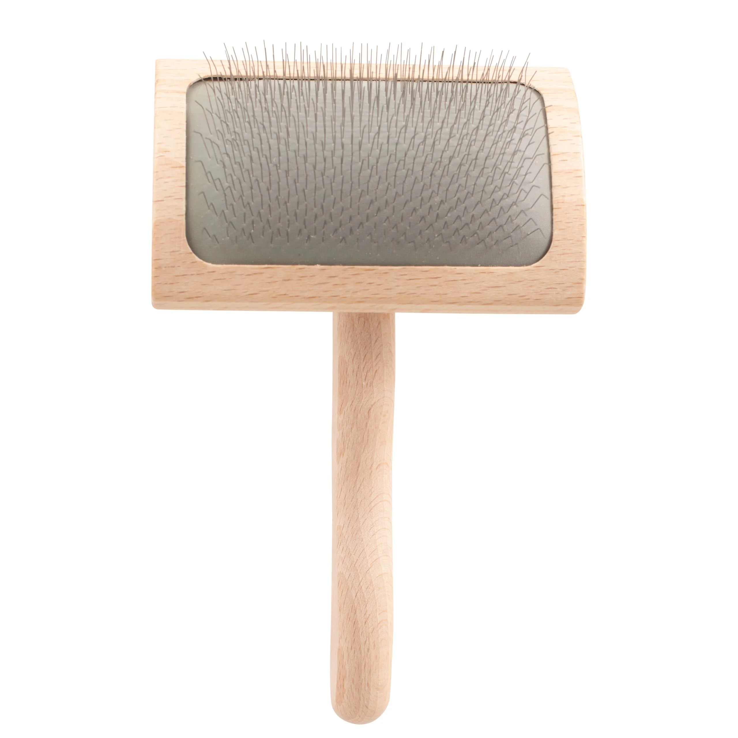 Responsible Chris Christensen Mark VI Curved Slicker Brush for Dogs Ergonomic Beech Wood Ground Polished Pins Refined