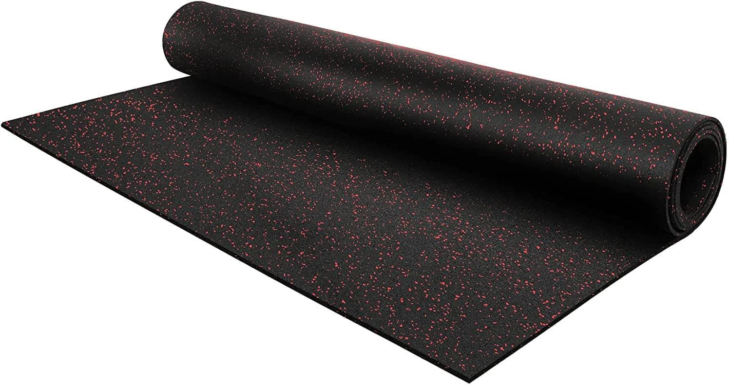 Efficient Flooring Inc's 1 4 Thick Tough Rubber Flooring Roll Flexible Recycled Rubber Floor Mats for Home Gym Heavy Duty Rubber Mat for Home Gyms Sheds Horse Stall Mat or Trailer Professional