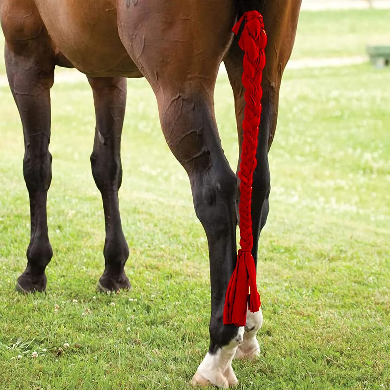Unique Horse Ponytail 3 Tube Horse Tail Bag Solids for Horses Red Premium Material
