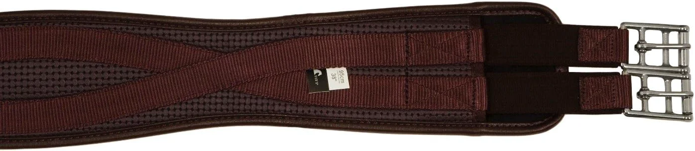 Functional PVC Contoured English Girth with Double Elastic 32 to 58 High-End