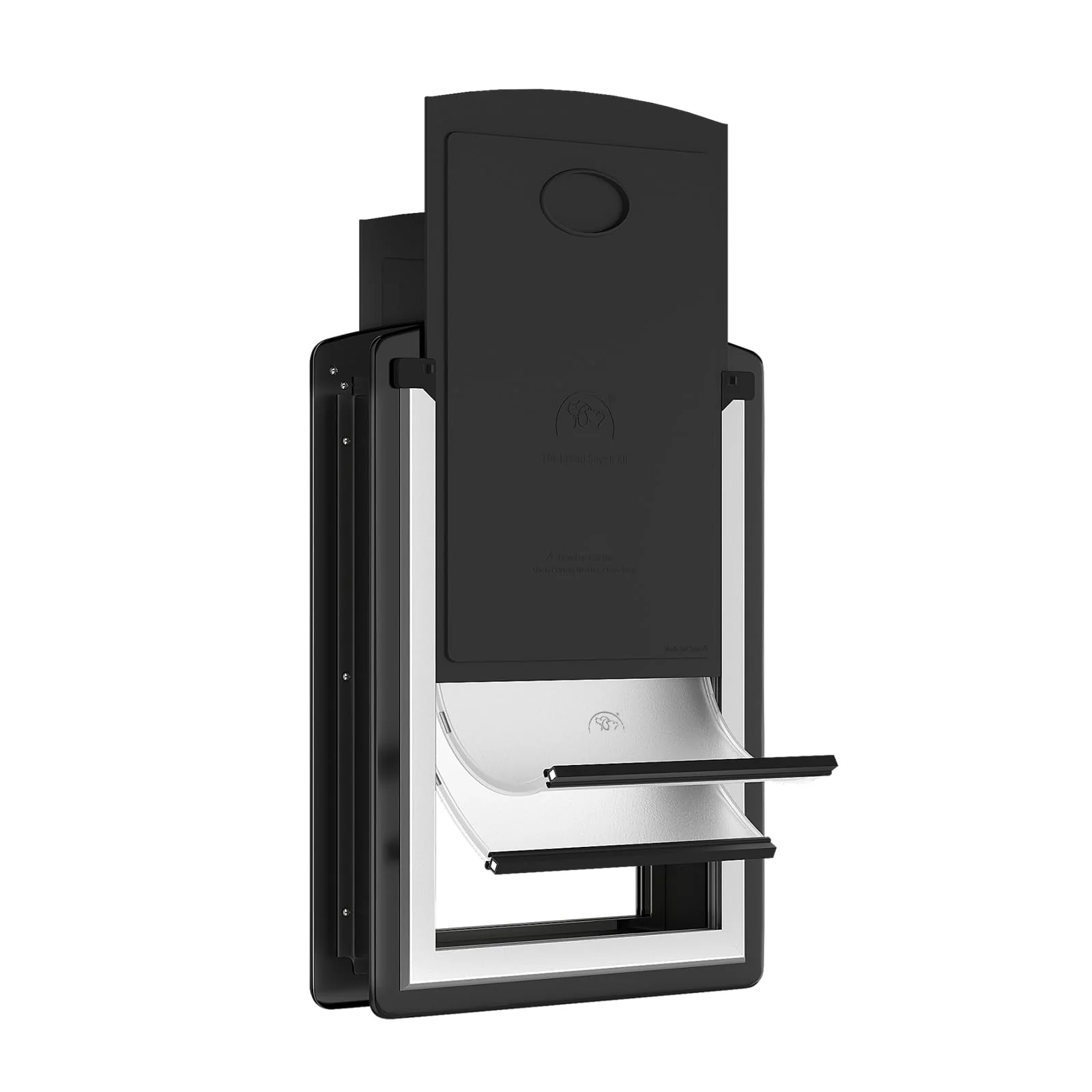 Excellent MAVRICFLEX Dog Door for Door – All-Stainless Frame Double Soft Flaps Indoor Outdoor High-End