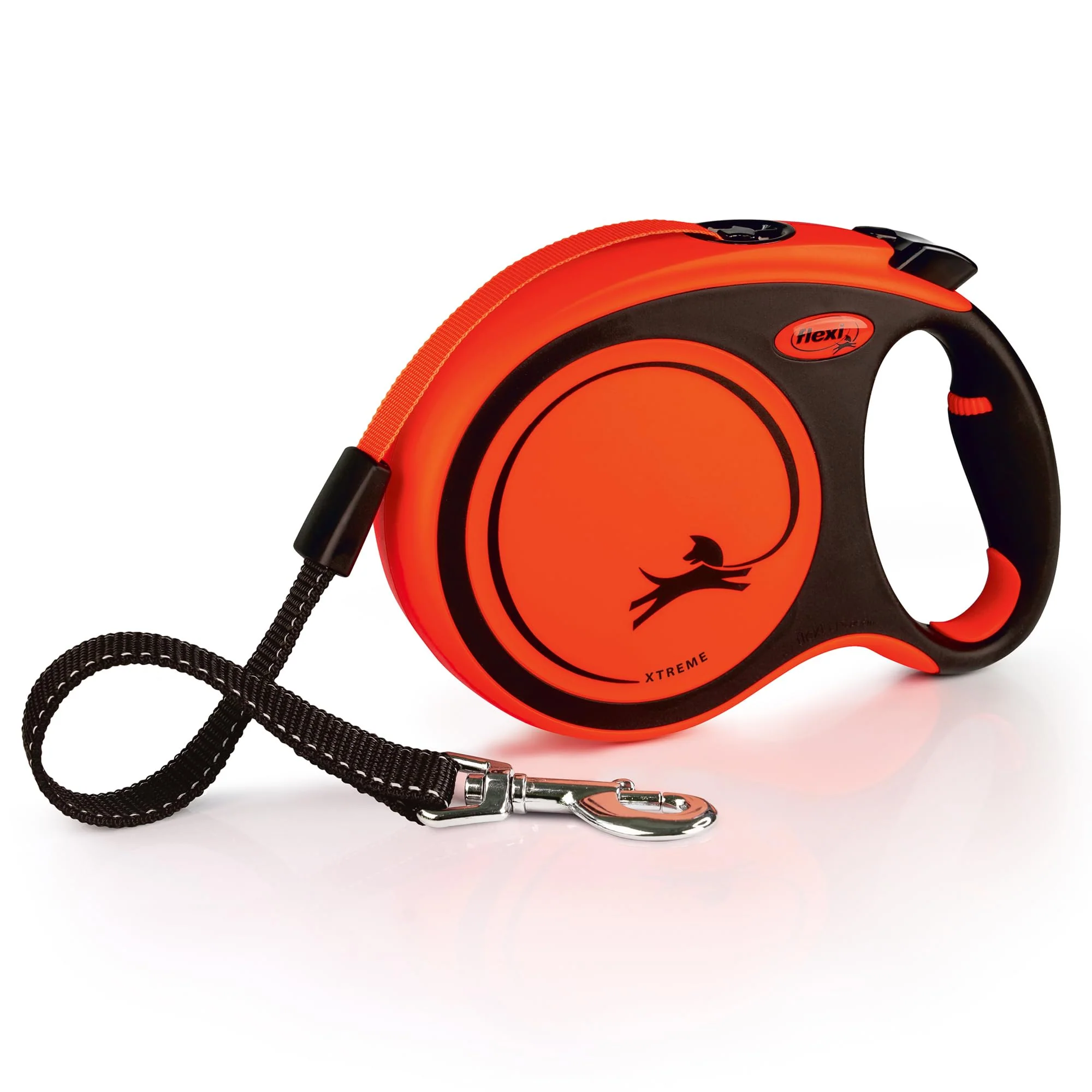 Selected FLEXI Xtreme Tape Retractable Dog Leash for Large Dogs – 26 ft Orange Black German Quality Durable
