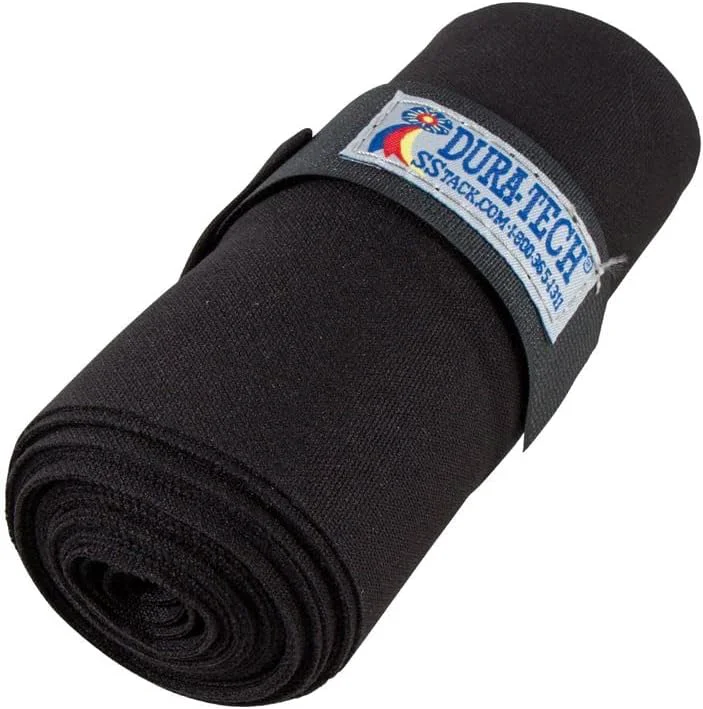 Luxury Dura-Tech Standing Wraps for Horses Color Black Optimal Comfort Support I for Post-Exercise Trailering Right Tension Application Secure Closure Professional