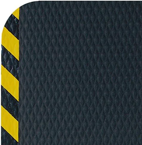 Minimalist American Floor Mats Hog Heaven Premium 7 8 Black Yellow Border 3' x 8' Nitrile Backed Anti-Fatigue Comfort Mat Quality