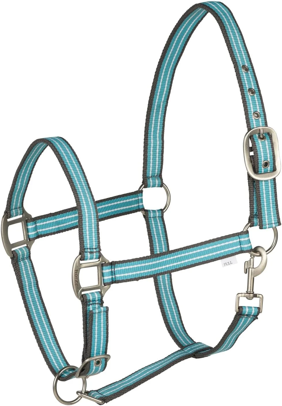 Minimalist HORZE Adepto Adjustable Horse Halter Soft Durable Polyester - Canal Blue - Cob Authentic