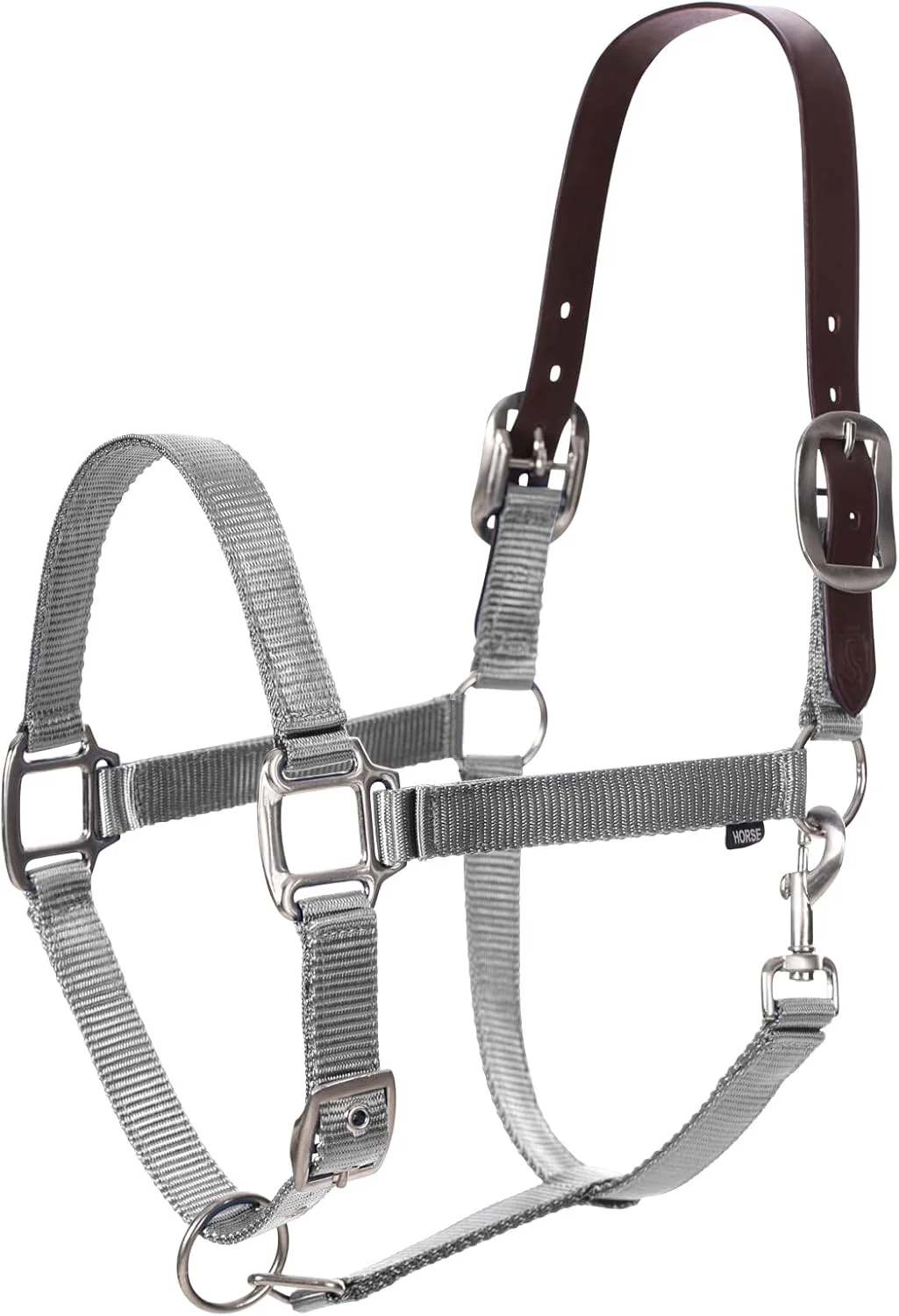 Fine Crafted Equinavia Loki Adjustable Breakaway Horse Halter - Silver Sconce Gray - Horse Smart