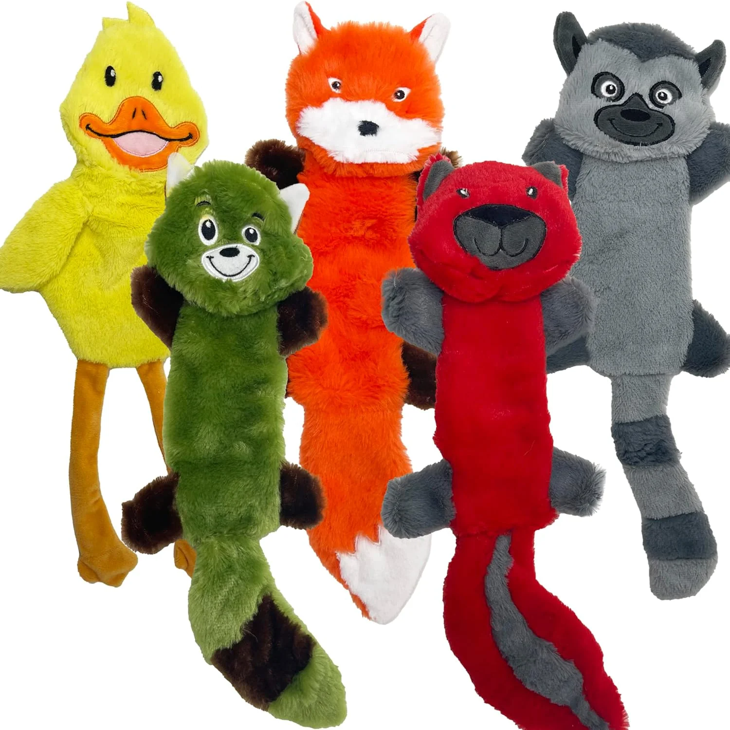 Stylish Jalousie 5 Pack Stuffingless Dog Squeaky Toys Dog Toy w Durable Liner No Stuffing Dog Toy - Dog Toys Crinkle Paper Squeaker Toy for Medium Large Dogs 5 Pack - Color 2 - Squeaky User-Friendly