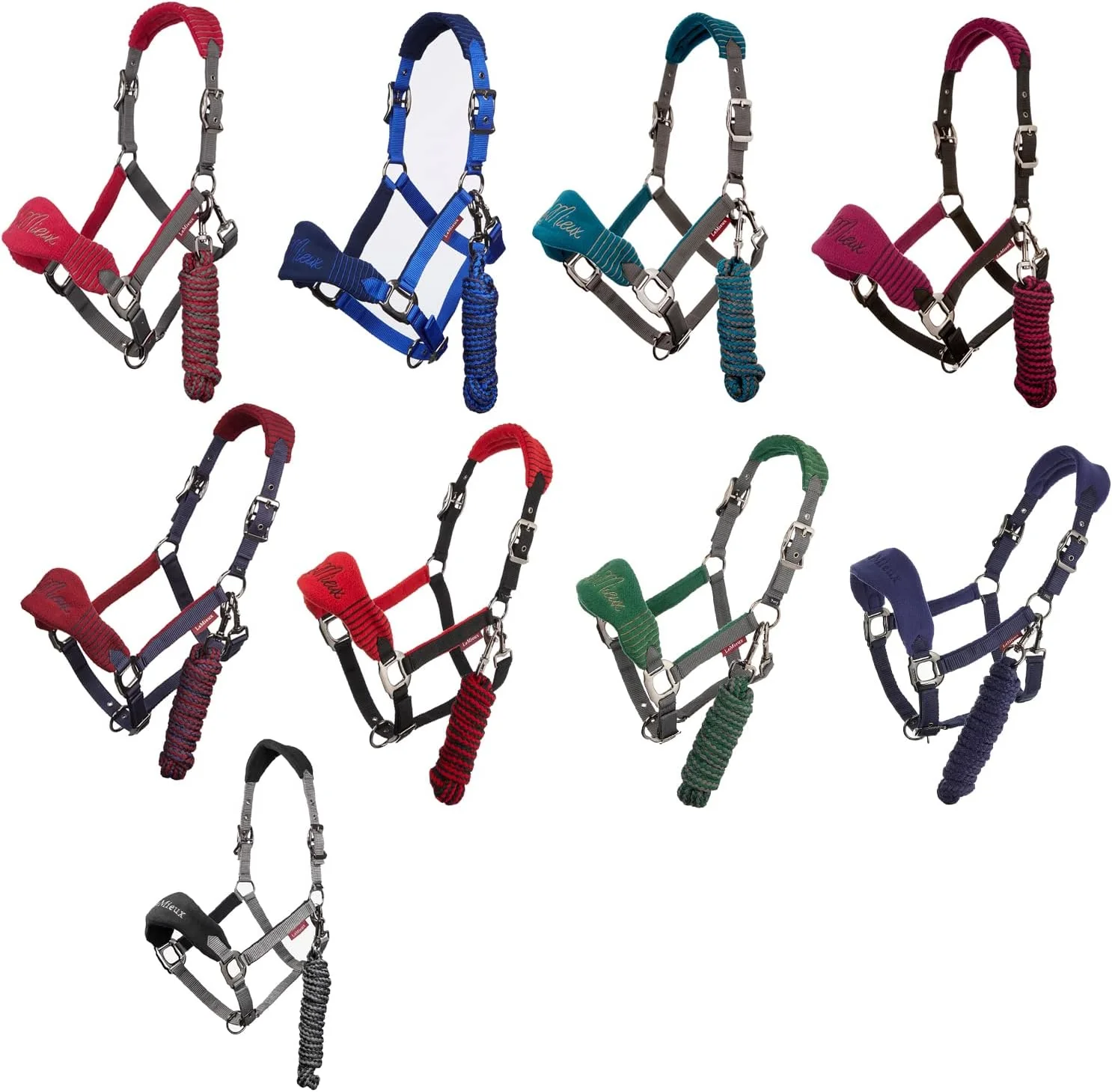 Official LeMieux Vogue Fleece Headcollar - Halter Leadrope - Extra Padding Adjustable at Curb and Poll Strap Recyclable