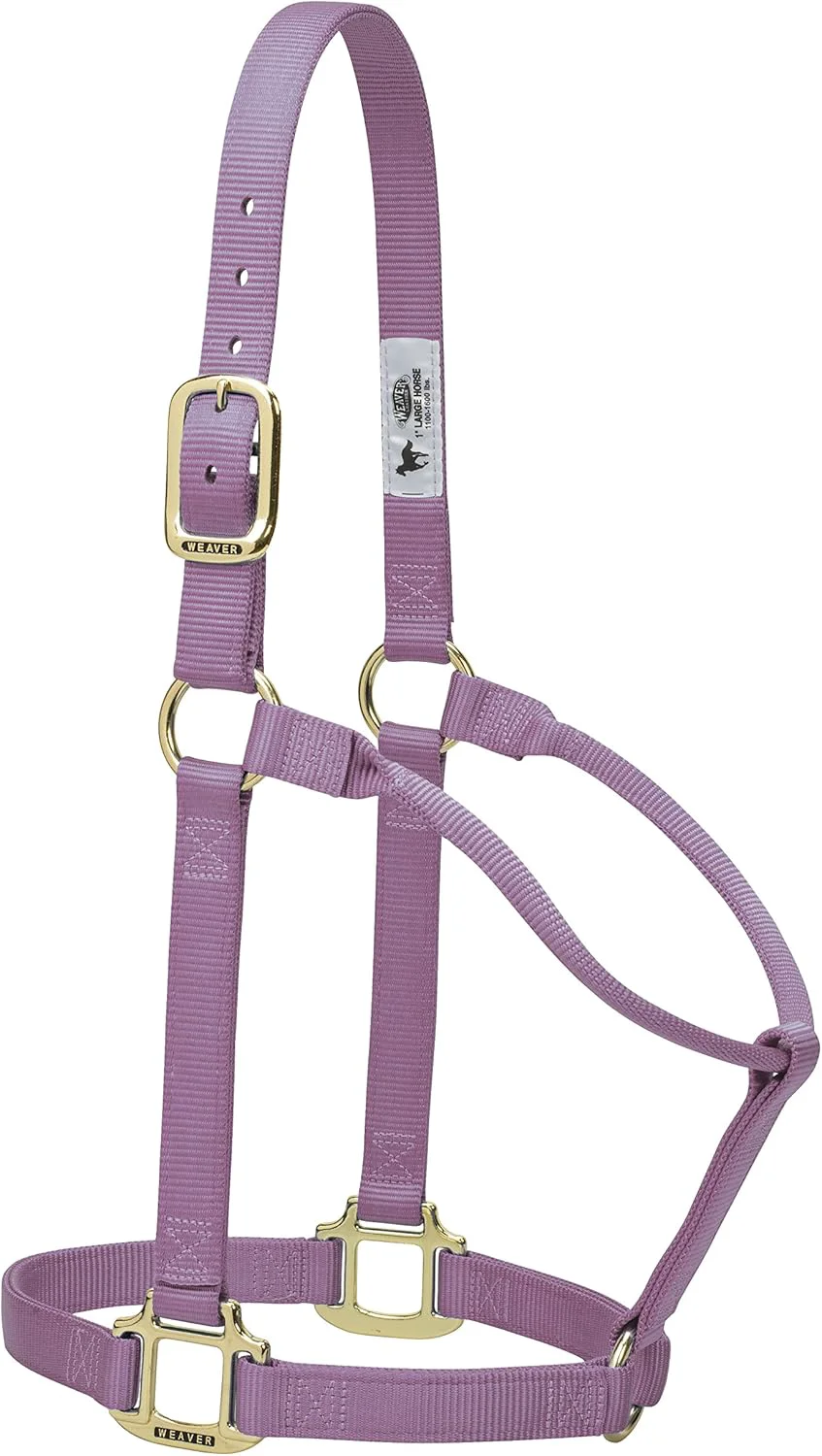 Efficient Weaver Equine Nylon Horse Halter Triple-Ply Cheek Design Non Adjustable Halters for Horses Equine Tack Average Size Black Verified