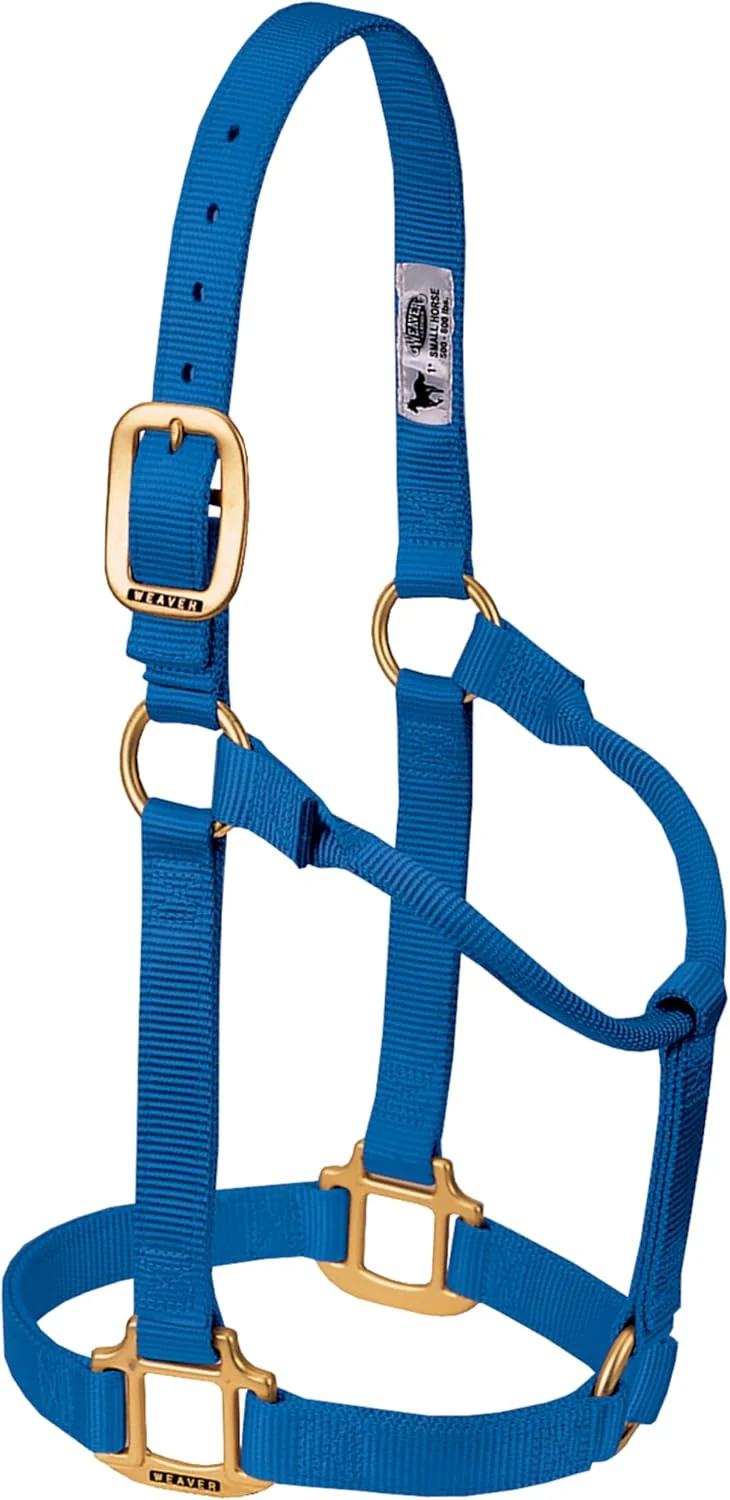 Outstanding Weaver Equine Nylon Horse Halter Triple-Ply Cheek Design Non Adjustable Halters for Horses Equine Tack Average Size Black Unique