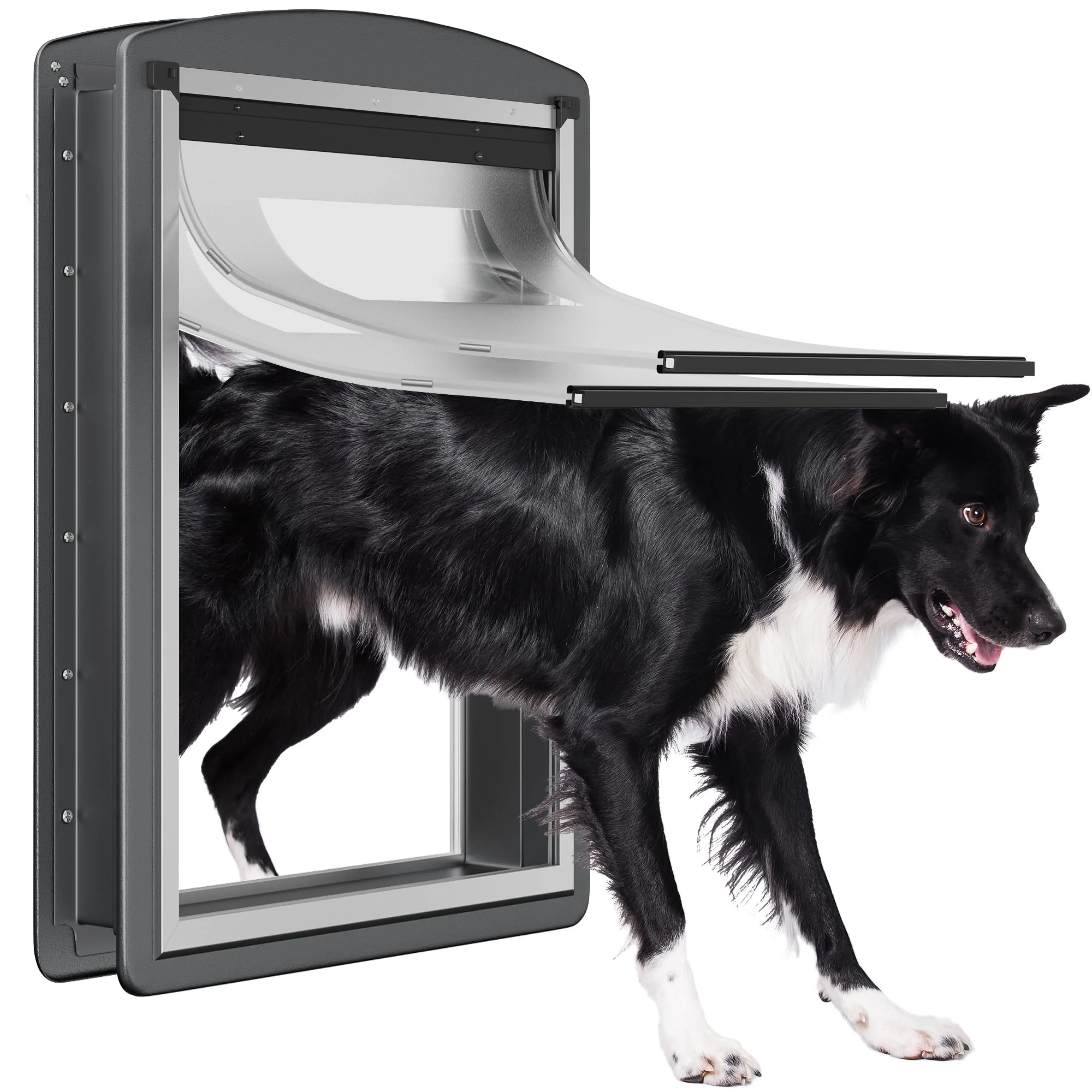 Healthy MAVRICPOWER Steel XL Dog Door – Extra Large Rust for Dogs Up to 220 lbs Convenient