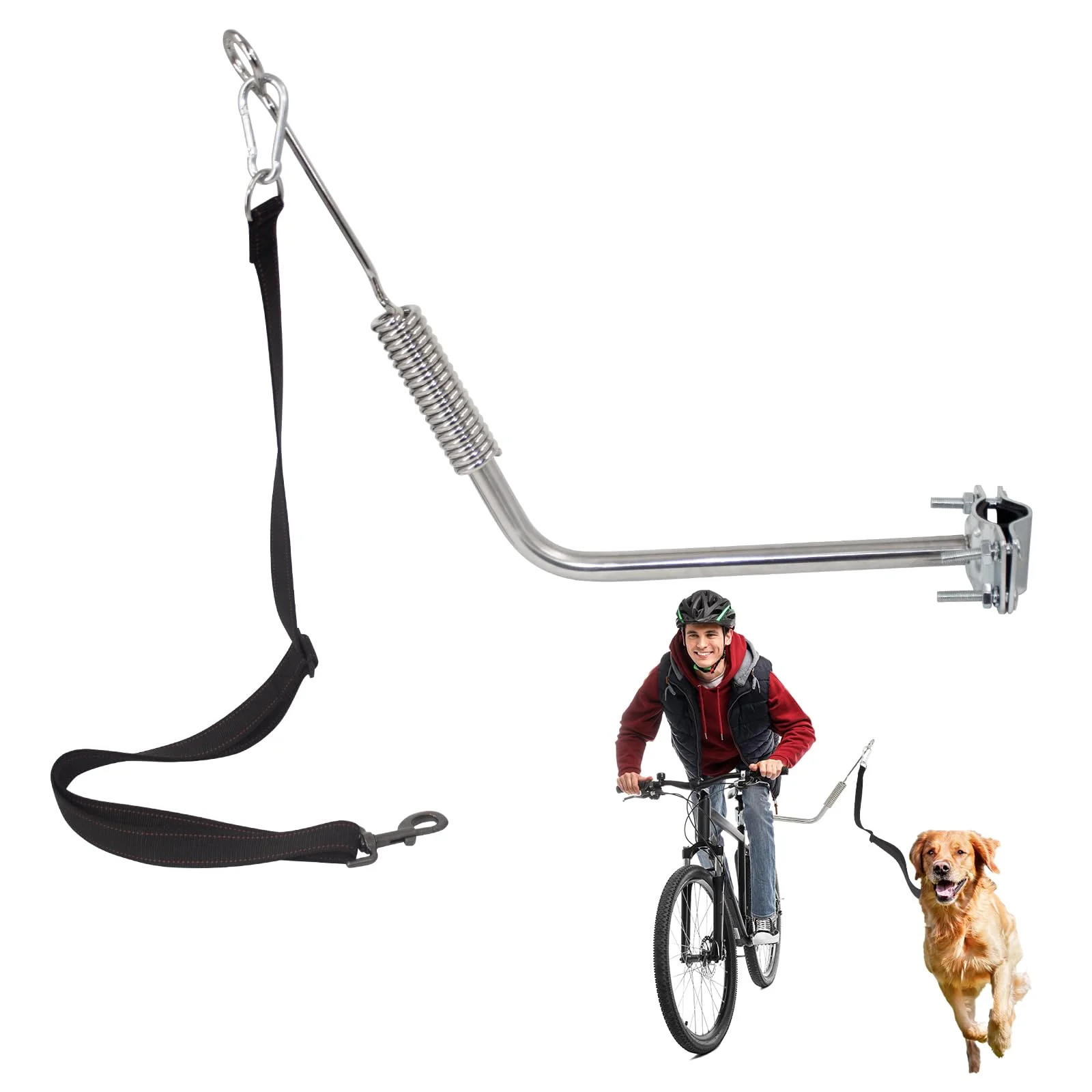 Environmentally Friendly Sukubiui Bike Dog Leash Attachment with Shock Absorber – Hands- Heavy-Duty Carefully Designed