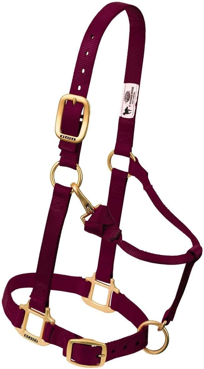 Smooth Weaver Leather Adjustable Nylon Horse Halter Exclusive