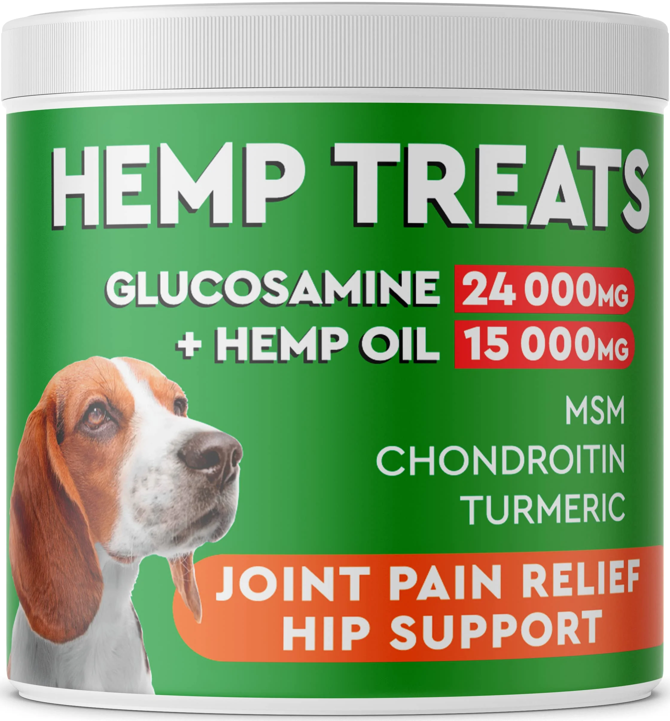 Secure PAWFECTCHEW Hemp Glucosamine Treats for Dogs — Hip Joint Support Made in USA Breathable