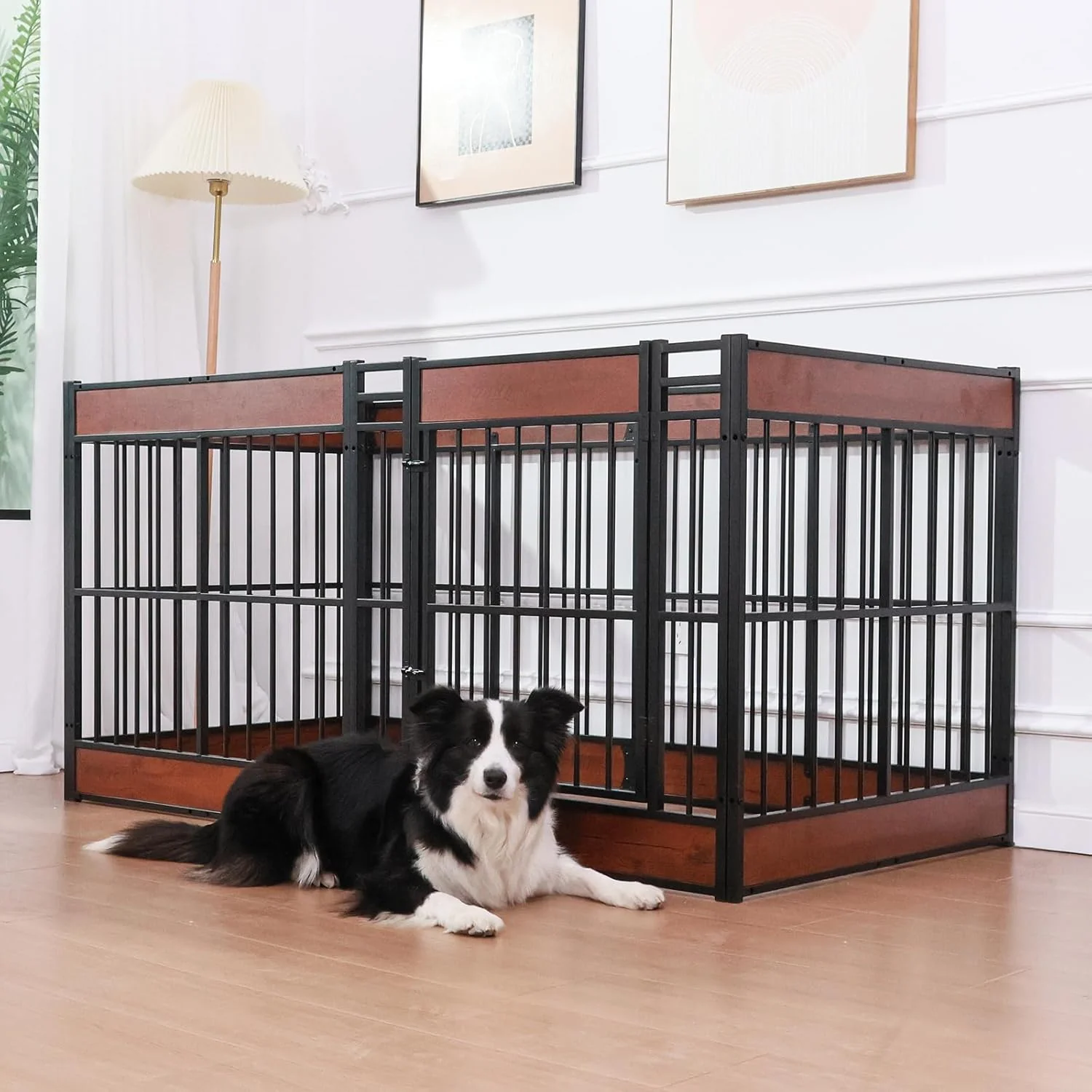 Green Dog Playpen 31.5 Height Dog Pen Indoor Heavy Duty Safe and Sturdy Furniture Style Puppy Pen Next-Generation