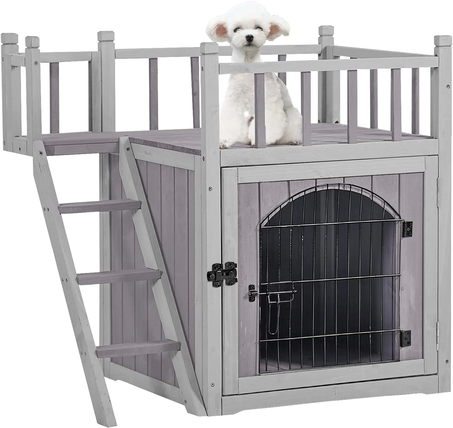 Top-Quality Aivituvin Dog House Feral Cat House Outdoor and Indoor Pet Houses with Stairs 2 Storys Recyclable