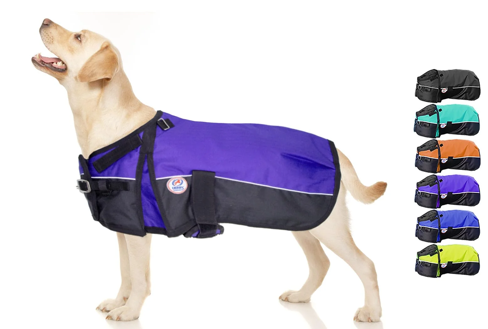 Natural Derby s Ruff-Pup Winter Dog Coat 600D 22in Purple Waterproof Adjustable Neck Stylish