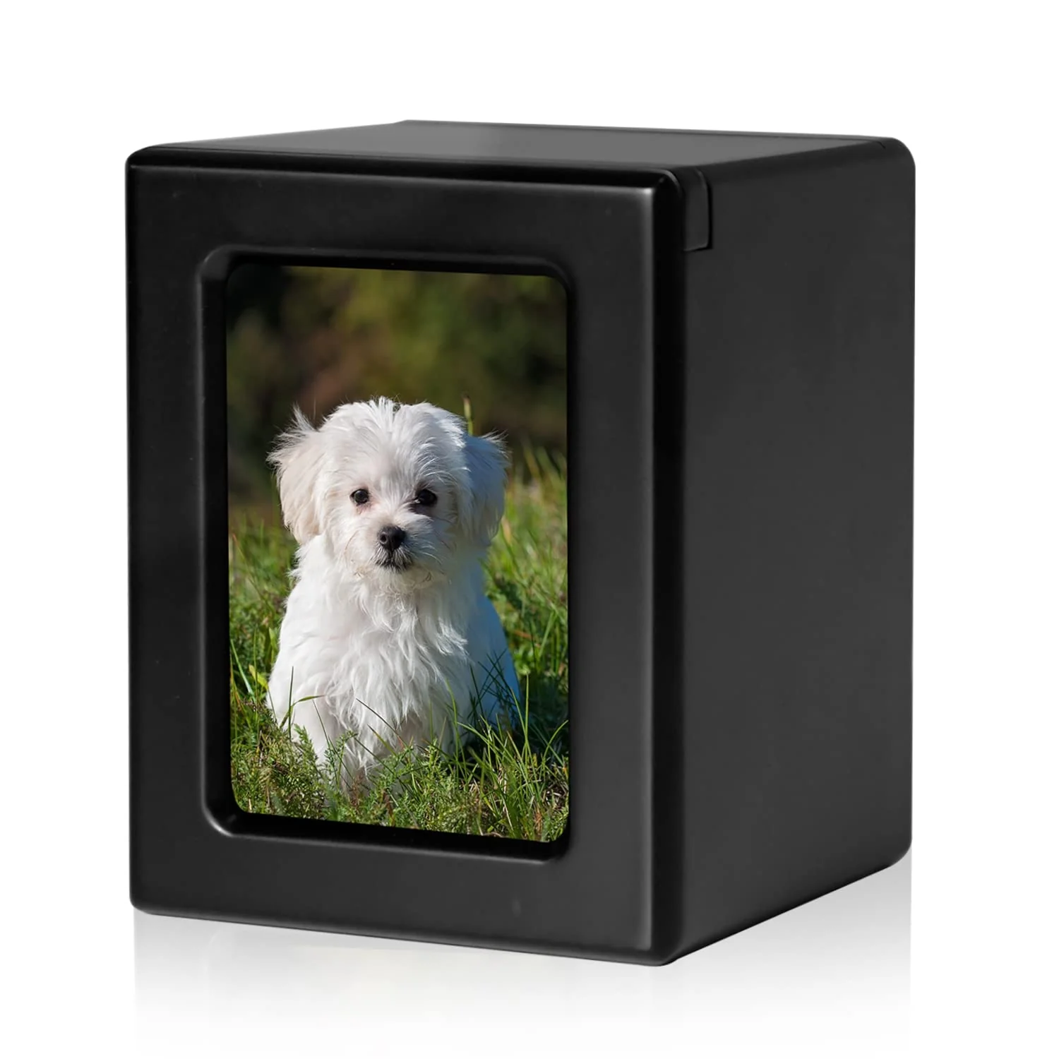 First-Class PCS Pet Urns for Dogs' Ashes – Photo Urn Cremation Box Black-Large PCS Pet Crematory Supplies Fine Crafted