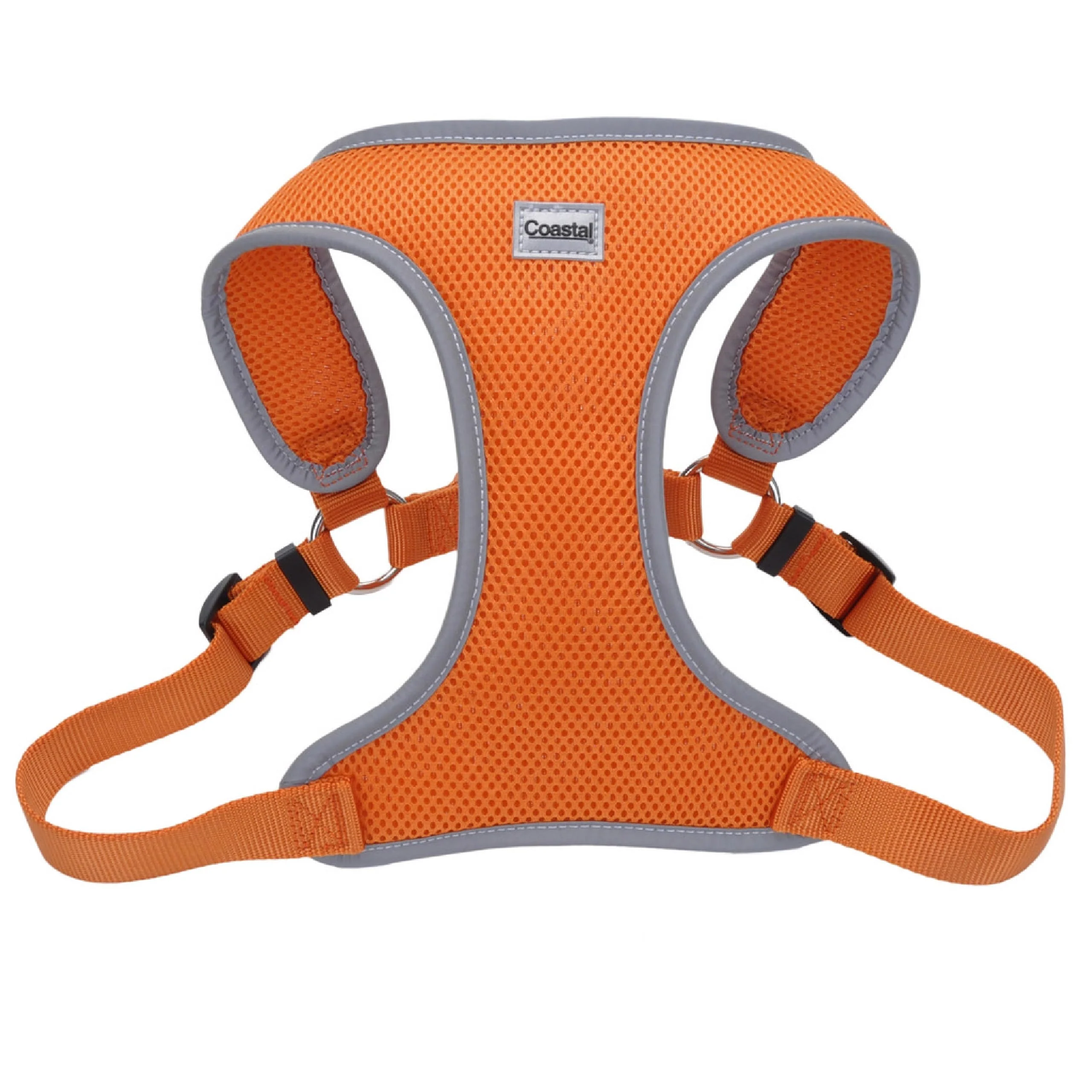 Eco-Friendly Coastal Pet Comfort Soft Reflective Wrap Adjustable Dog Harness — No-Pull Sunset Orange 5 8-inch x 19–23-inch Classic