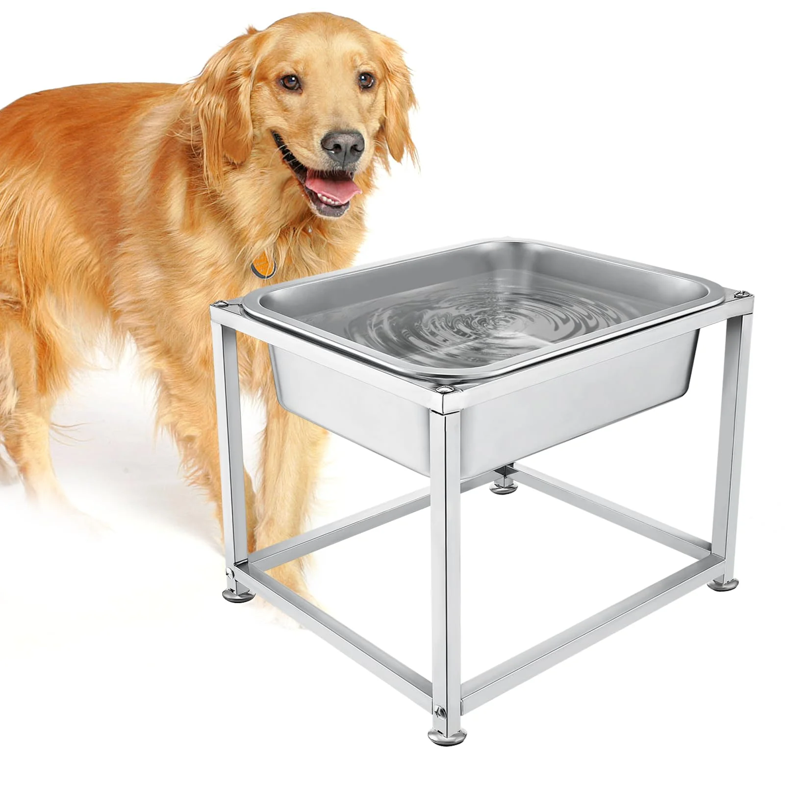 Reliable MEWTOGO 2 Gallons d Dog Water Bowl with Stand — Durable Stainless Steel 11.5-inch Tall for Large Dogs Superior