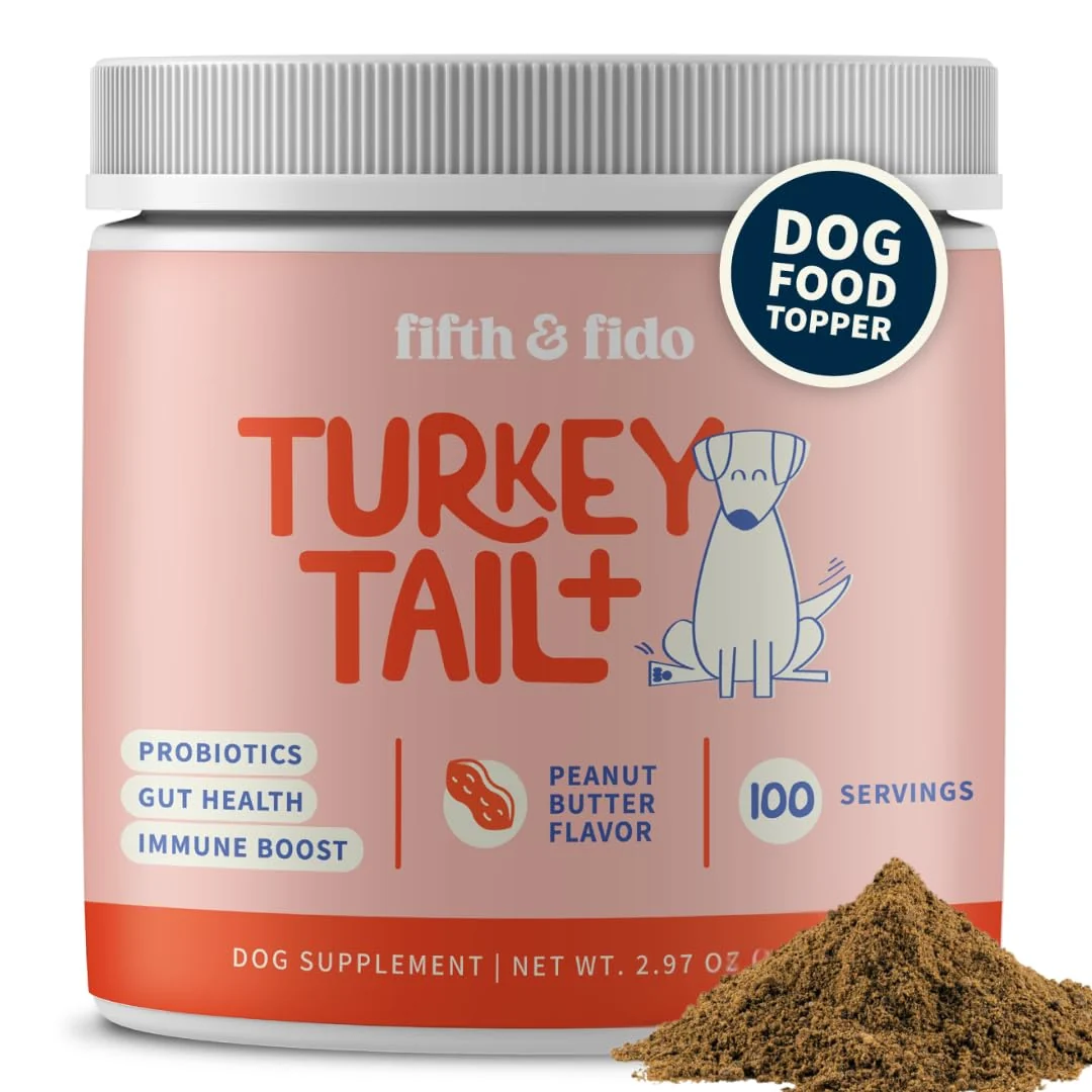 Organic Fifth amp Fido Lipoma Support for Dogs Turkey Tail Mushroom Topper Probiotics – 100 Servings Innovative