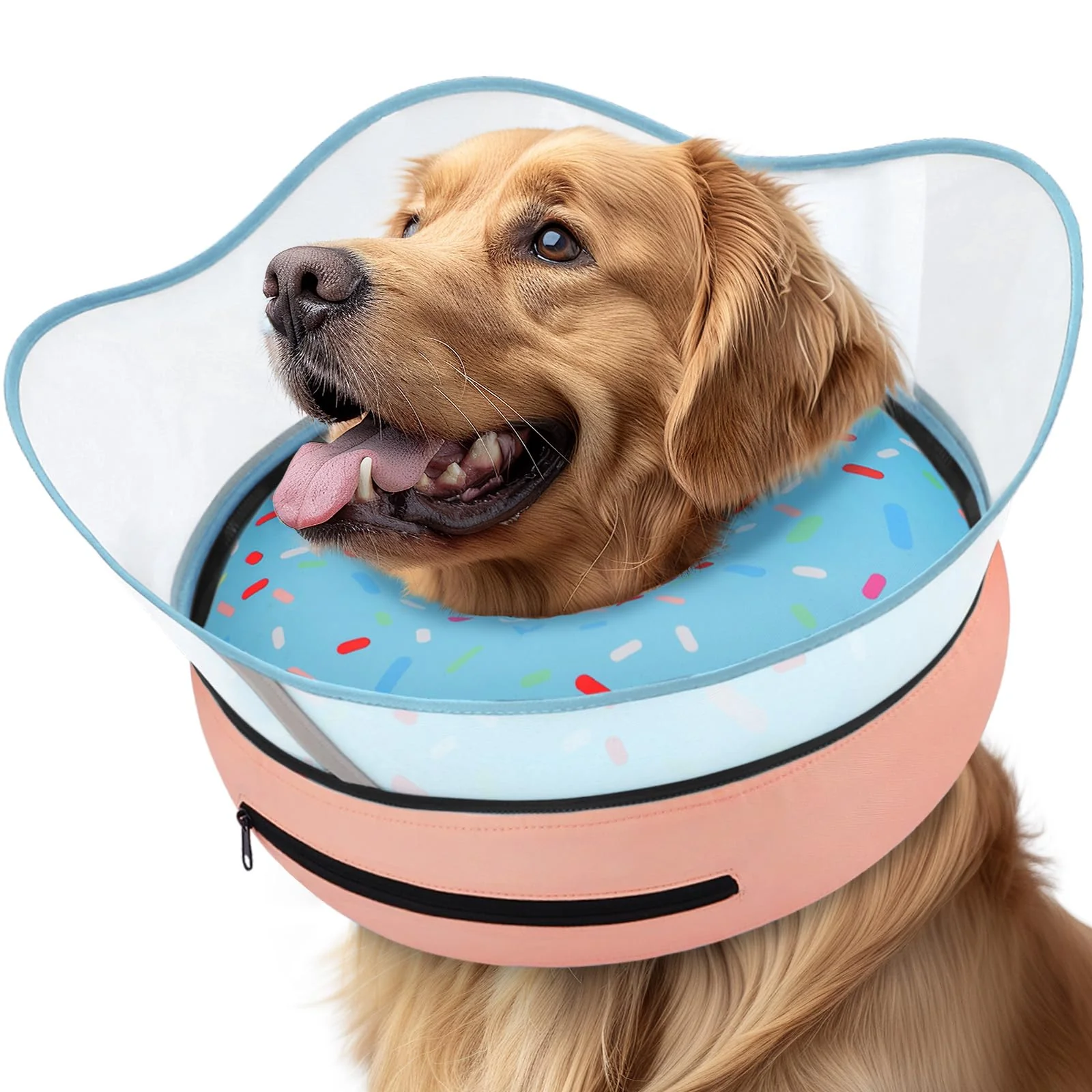 Healthy Supet Raised Inflatable Dog Cone Collar — Soft Donut Shield for Safe Recovery Dependable