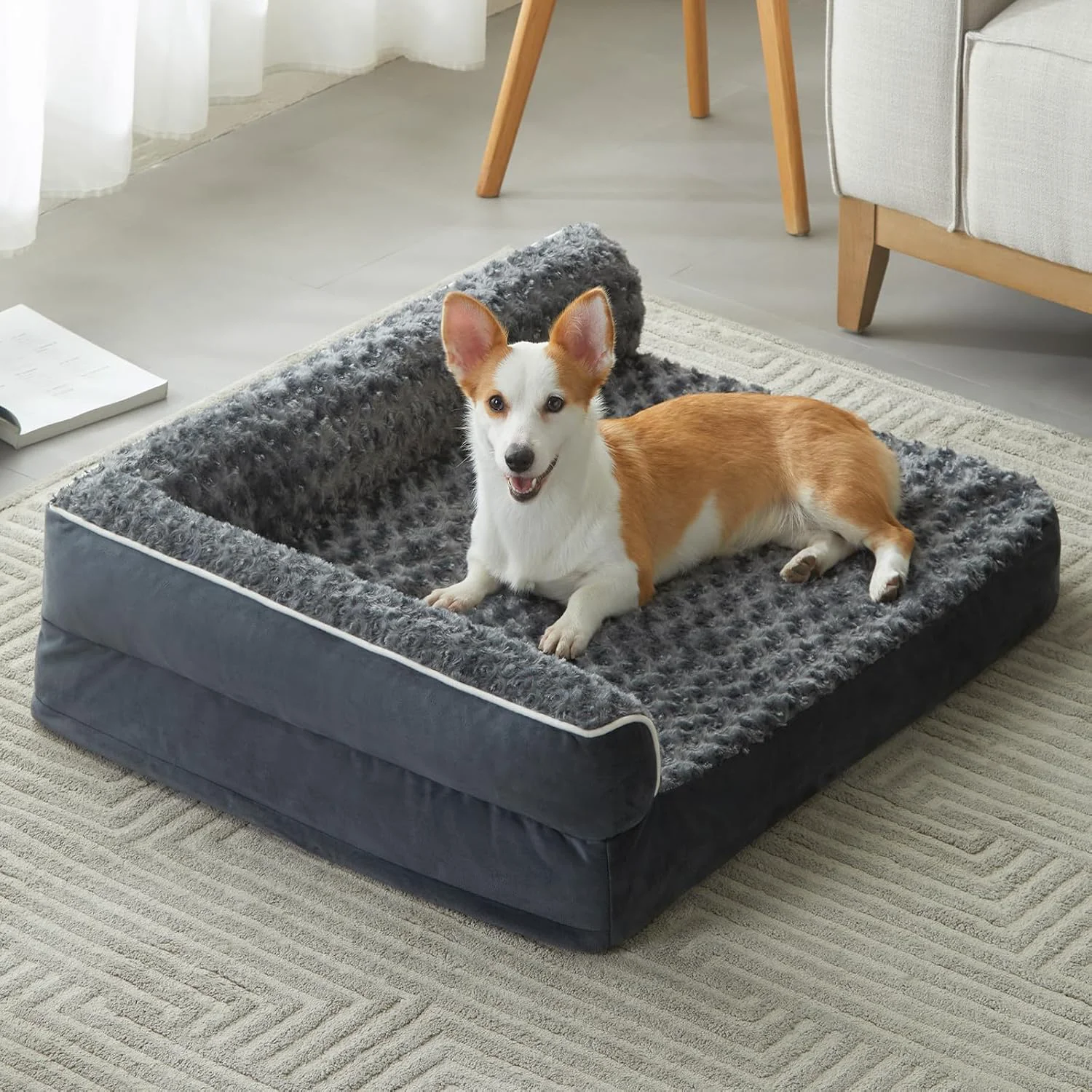 Prestigious BFPETHOME Orthopedic Dog Beds for Large Dogs-Waterproof Sofa Dog Bed with Removable Washable Cover Large Pet Bed with Waterproof Lining and Nonskid Bottom Pet Bed for Dogs Organic