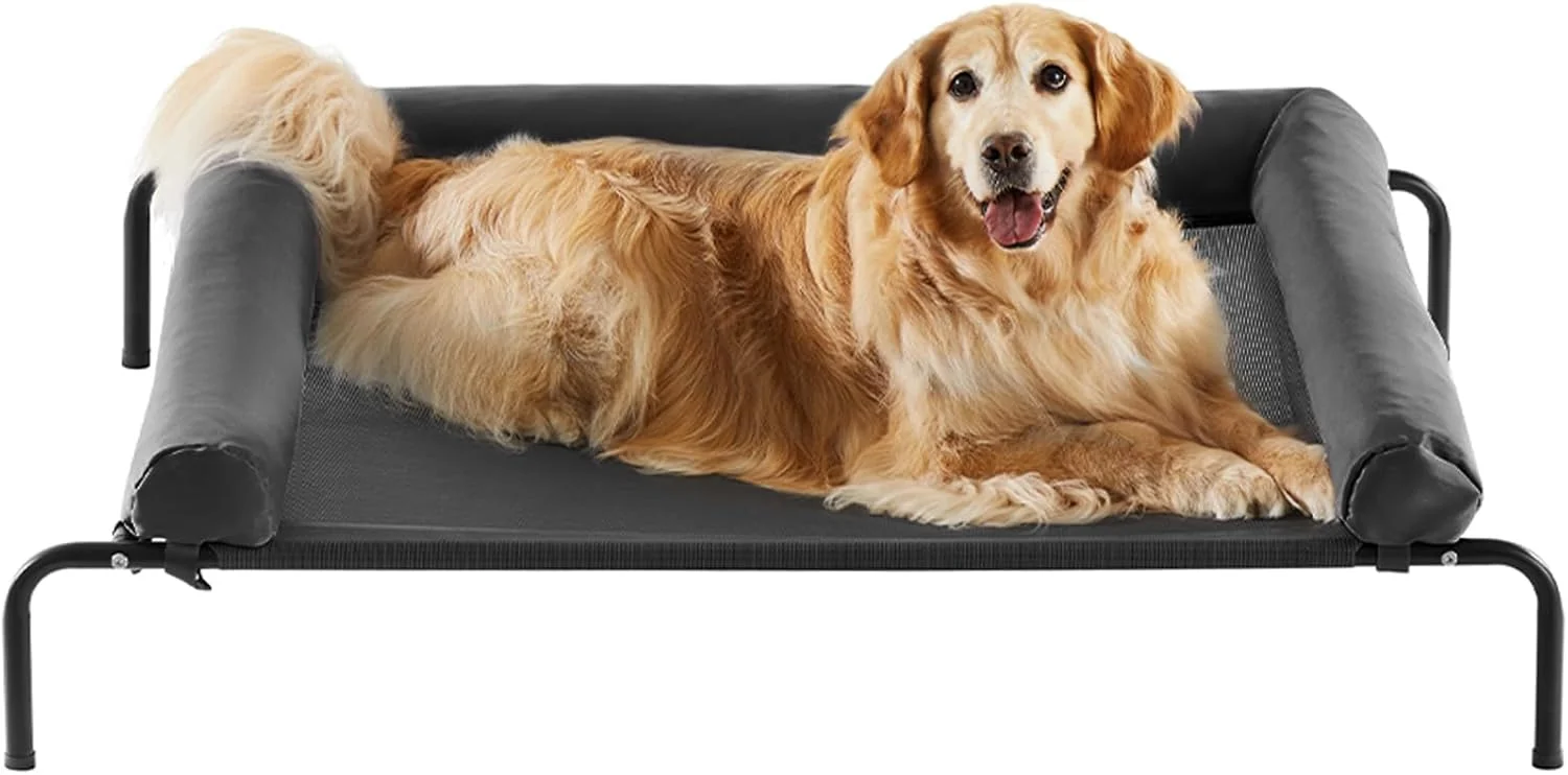 Solid RRPETHOME Large d Cooling Dog Bed Raised Dog Cot Beds for Large Dogs d Outdoor Pet Bed Chew Proof Portable Cooling Pet Cot with Skid-Resistant Feet and Breathable Mesh Functional