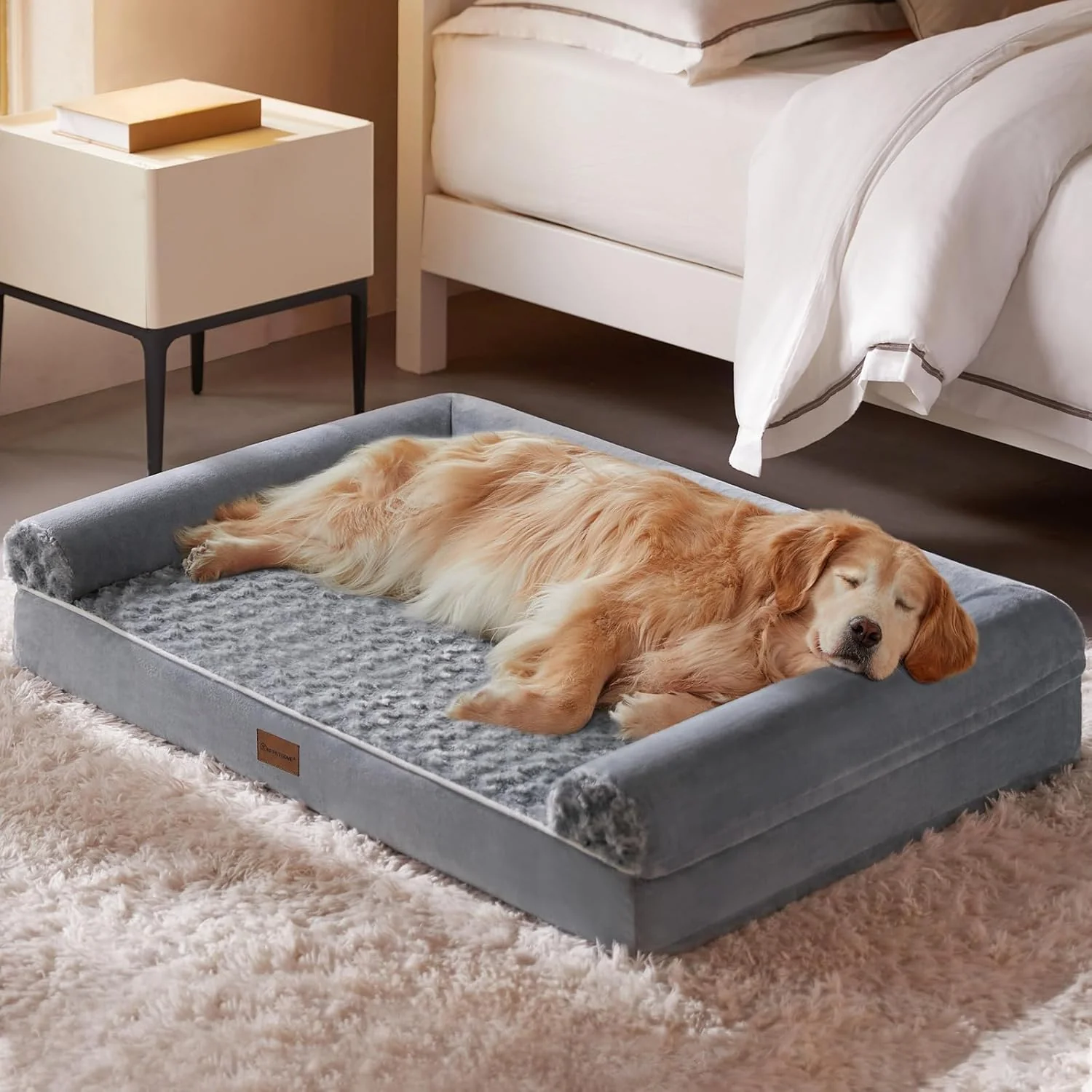 Smart BFPETHOME Dog Beds for Large Dogs Orthopedic Dog Bed for Medium Large Dogs Big Waterproof Couch Pet Bed with Removable Washable Cover Classic