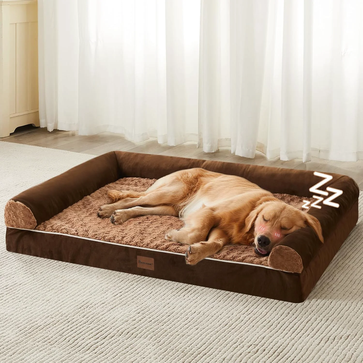 Convenient BFPETHOME Dog Beds for Large Dogs Orthopedic Dog Bed for Medium Large Dogs Big Waterproof Couch Pet Bed with Removable Washable Cover Fine