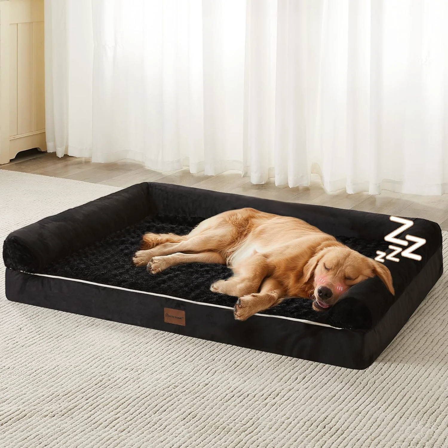 High-Grade BFPETHOME Dog Beds for Large Dogs Orthopedic Dog Bed for Medium Large Dogs Big Waterproof Couch Pet Bed with Removable Washable Cover Durable