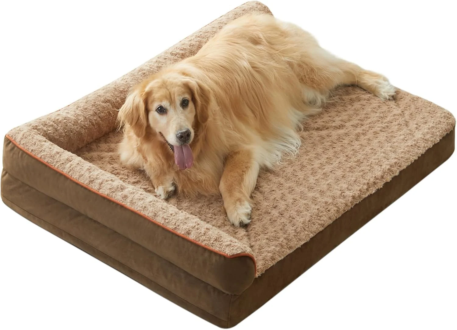 Recyclable BFPETHOME Orthopedic XXL Dog Bed for Extra Large Dogs Waterproof Sofa with Sides Non-Slip Bottom and Egg-Crate Foam Couch Bed with Washable Removable Cover Elite