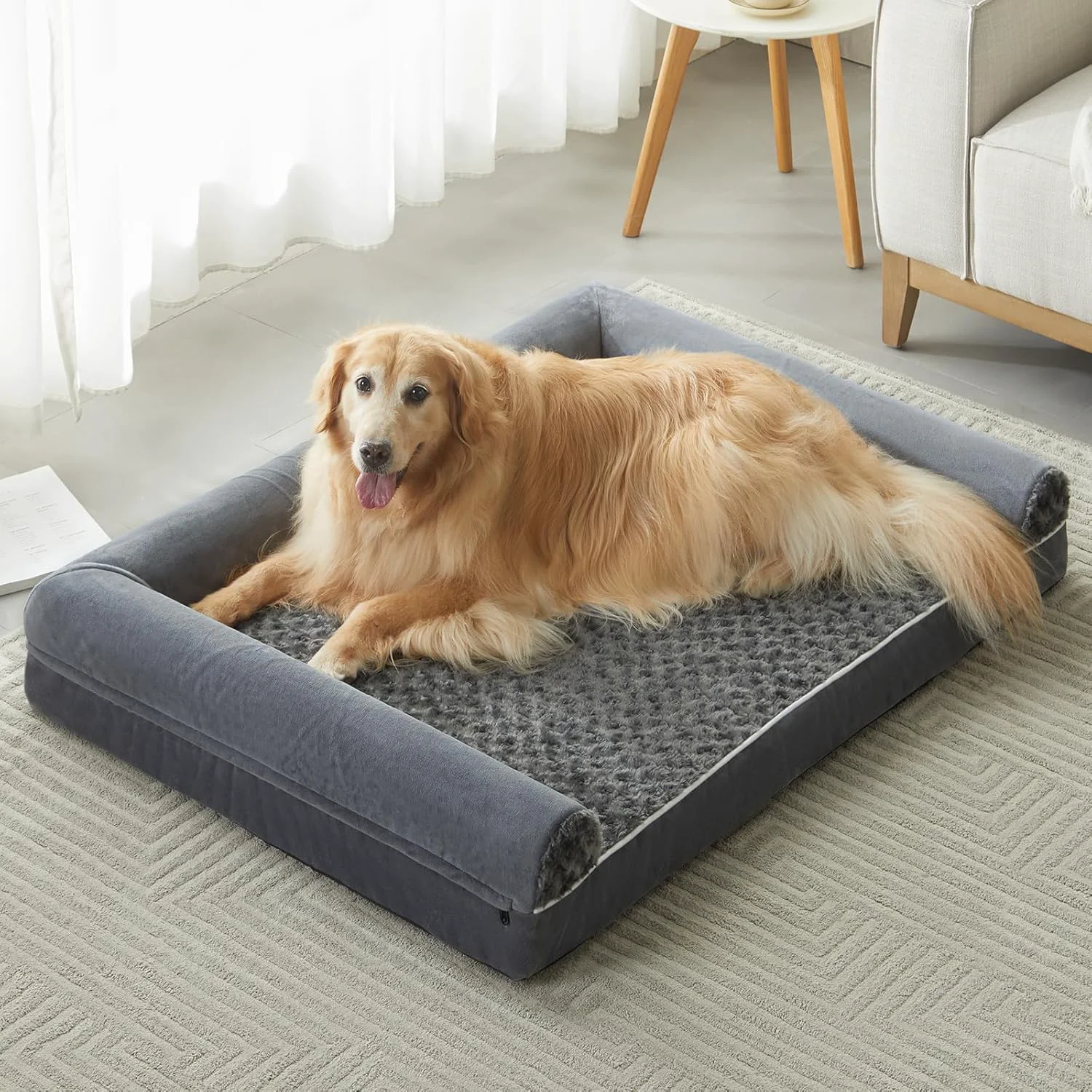 Sustainable BFPETHOME Dog Beds for Large Dogs Orthopedic Dog Bed for Medium Large Dogs Big Waterproof Couch Pet Bed with Removable Washable Cover Expertly Made