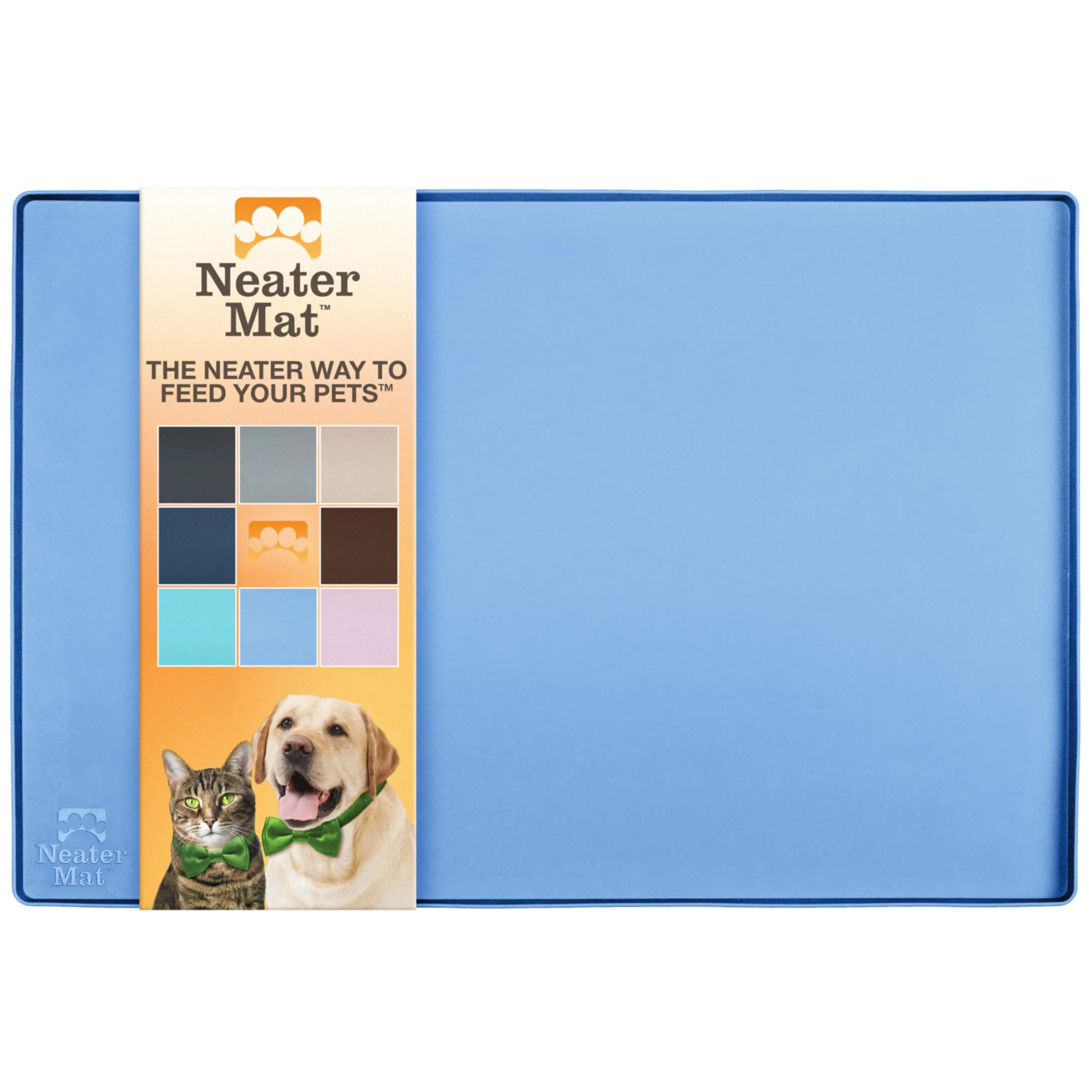 Practical Neater Mat Pet Mats for Food Water — Waterproof Silicone Raised Edge 32x24 Neater Pet Brands Pure