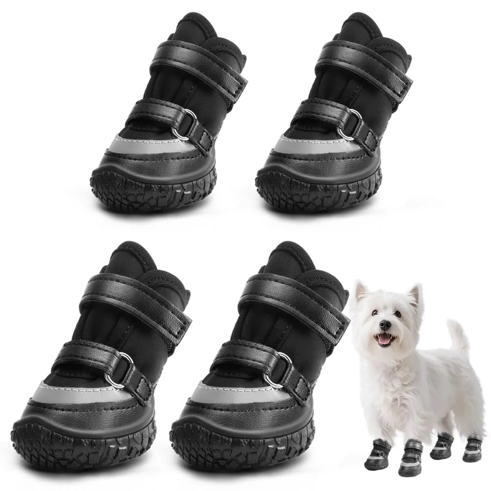 Effective JZXOIVA Size 3 Small Dog Shoes – Breathable Paw Boots with Reflective Strips Anti-Slip for Hot Pavement Winter High-Performance