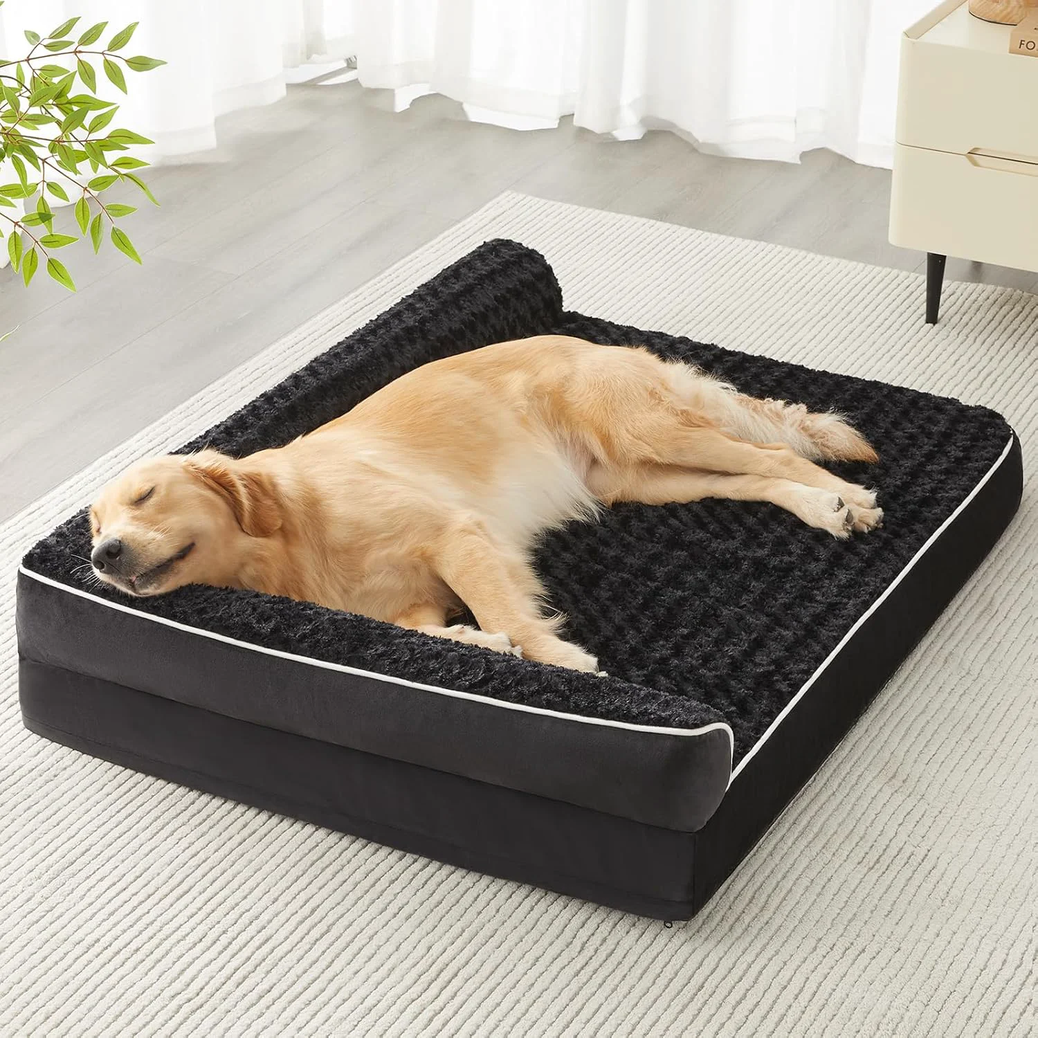 Top-Quality BFPETHOME Orthopedic Dog Beds for Large Dogs-Waterproof Sofa Pet Bed with Removable Washable Cover Big Dog Bed with Waterproof Lining and Nonskid Bottom Pet Bed for Large Dogs Versatile